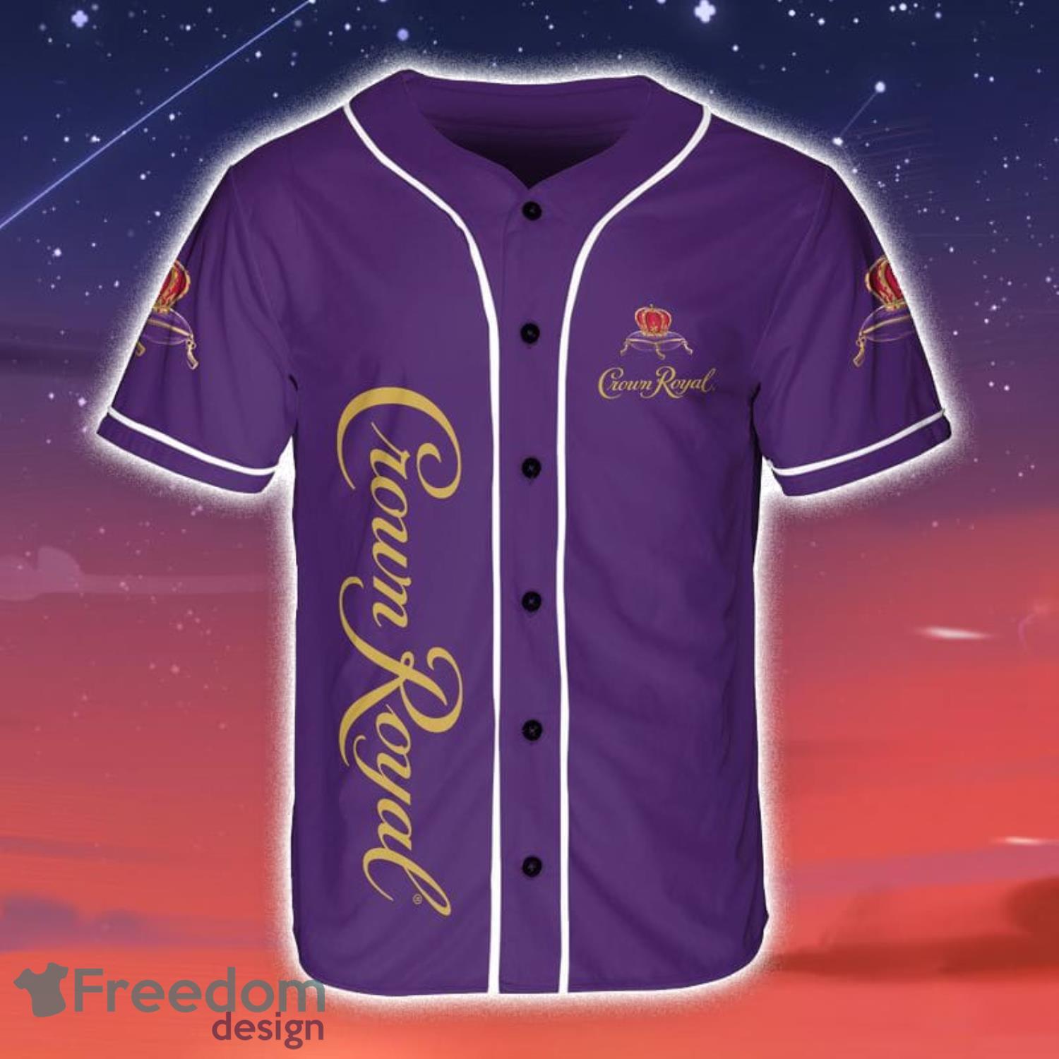 Purple Crown Royal Baseball Jersey Shirt Crown Royal Baseball 