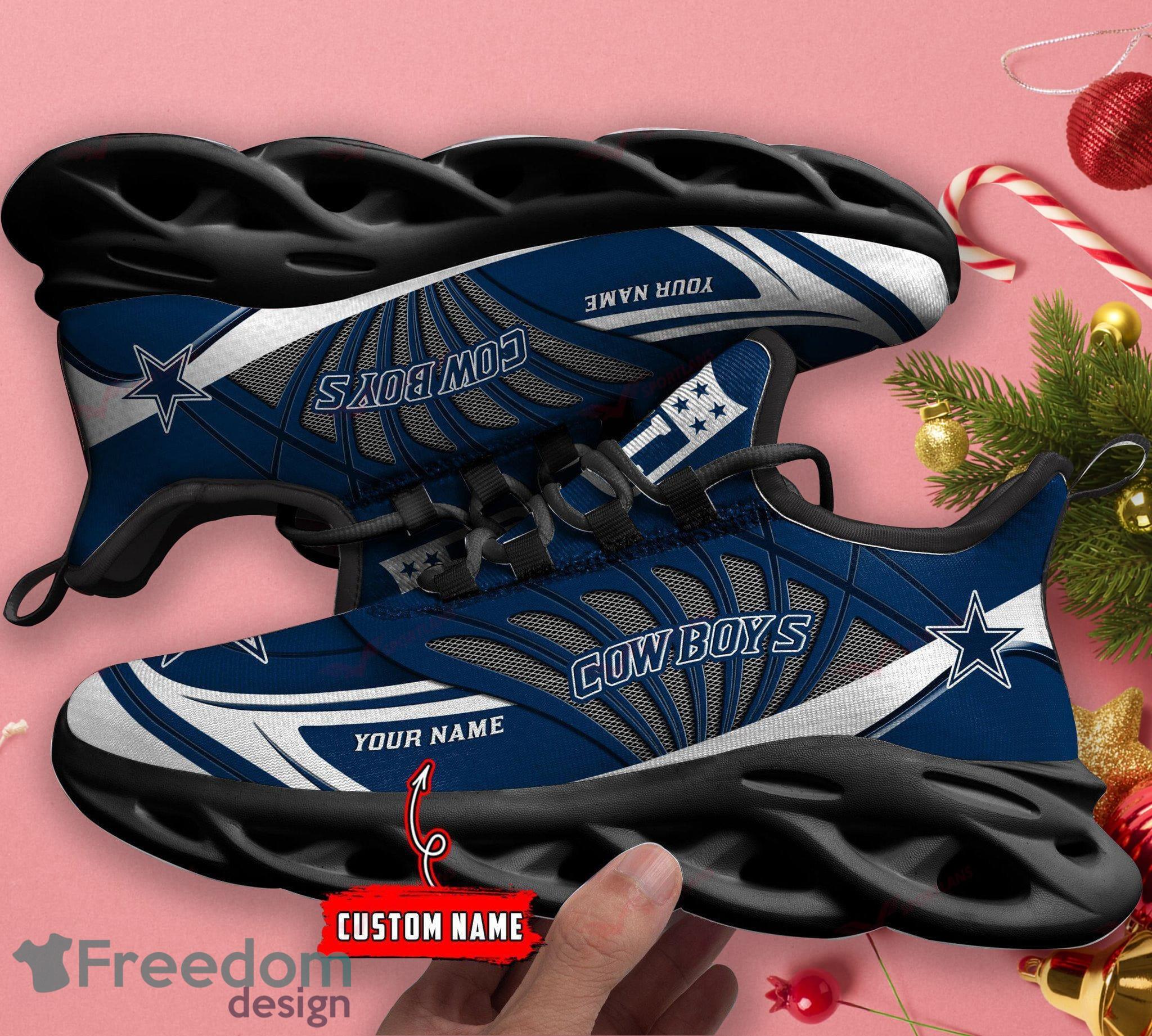 Dallas Football Cowboys Max Soul Sneakers Running Sport Shoes Custom Name -  Freedomdesign