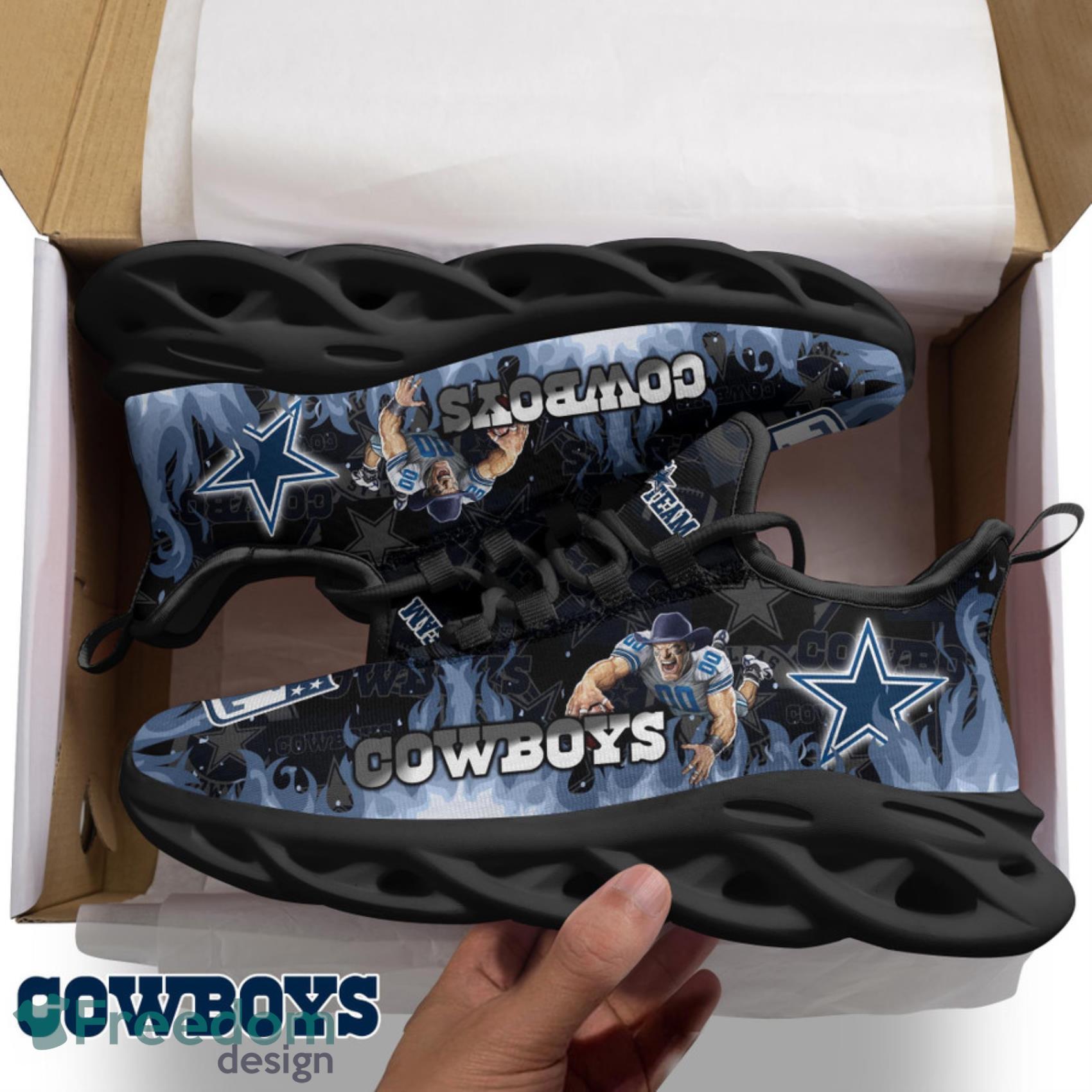 Carolina Panthers NFL Fire Ball Full Print AOP Print Max Soul Shoes -  YesItCustom