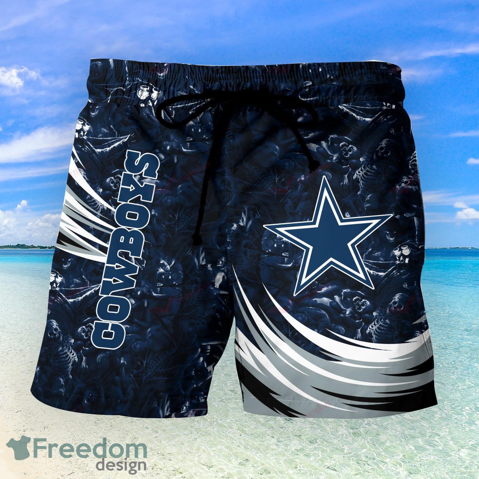 Dallas Cowboys Hawaiian Shirt, Beach Shorts for Men