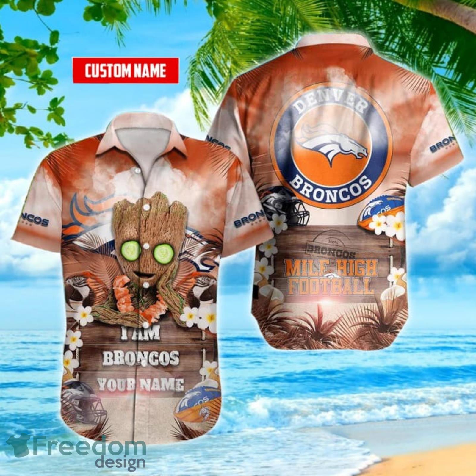 Denver Broncos NFL Short Sleeve Aloha Hawaiian Shirt