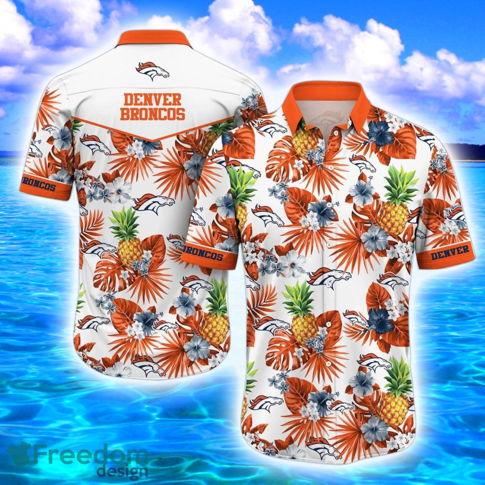 Denver Broncos NFL Tropical Pineapple Logo Hawaiian Shirt And