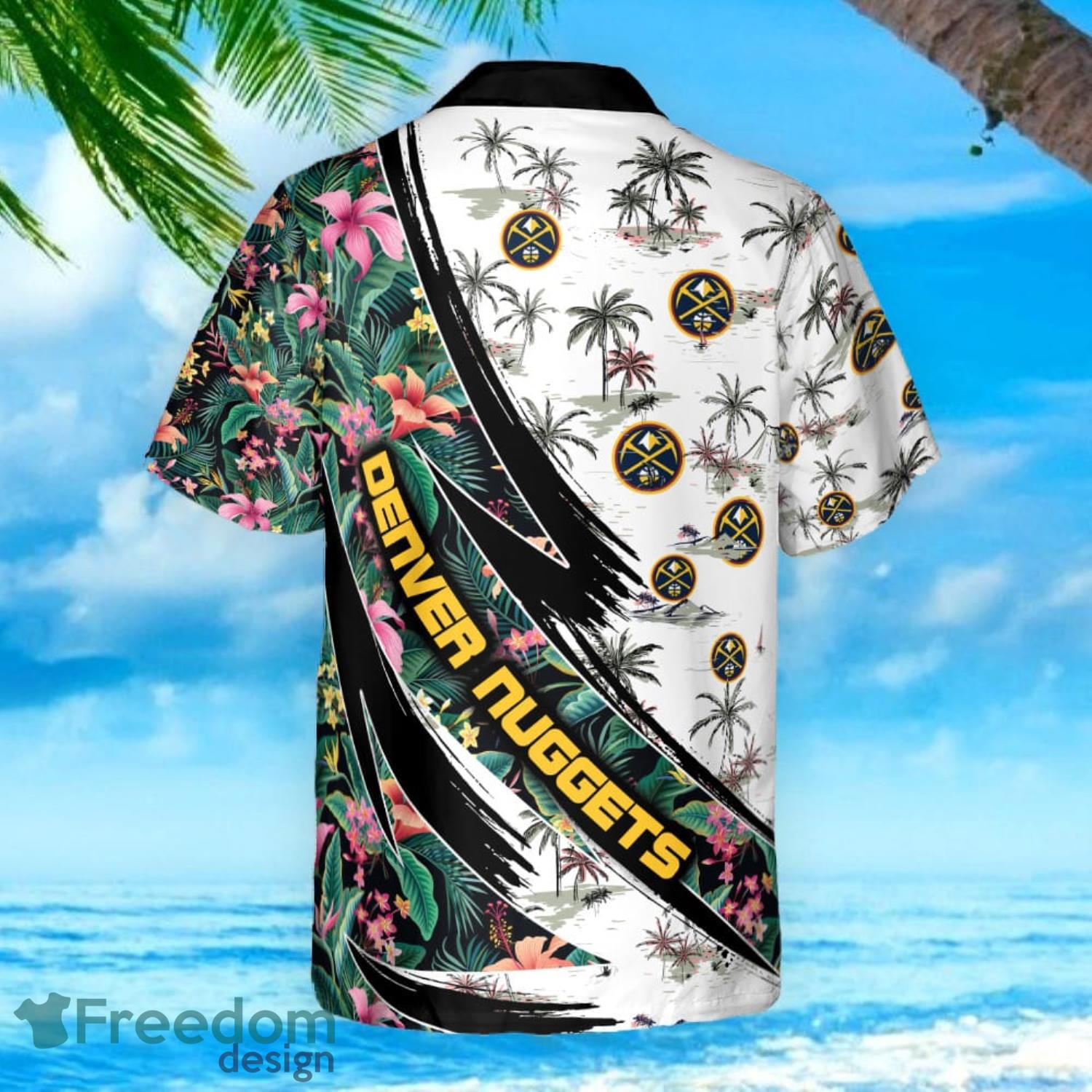 Denver Nuggets Green Hibiscus Flower Pattern 3D Aloha Hawaiian Shirt -  Freedomdesign