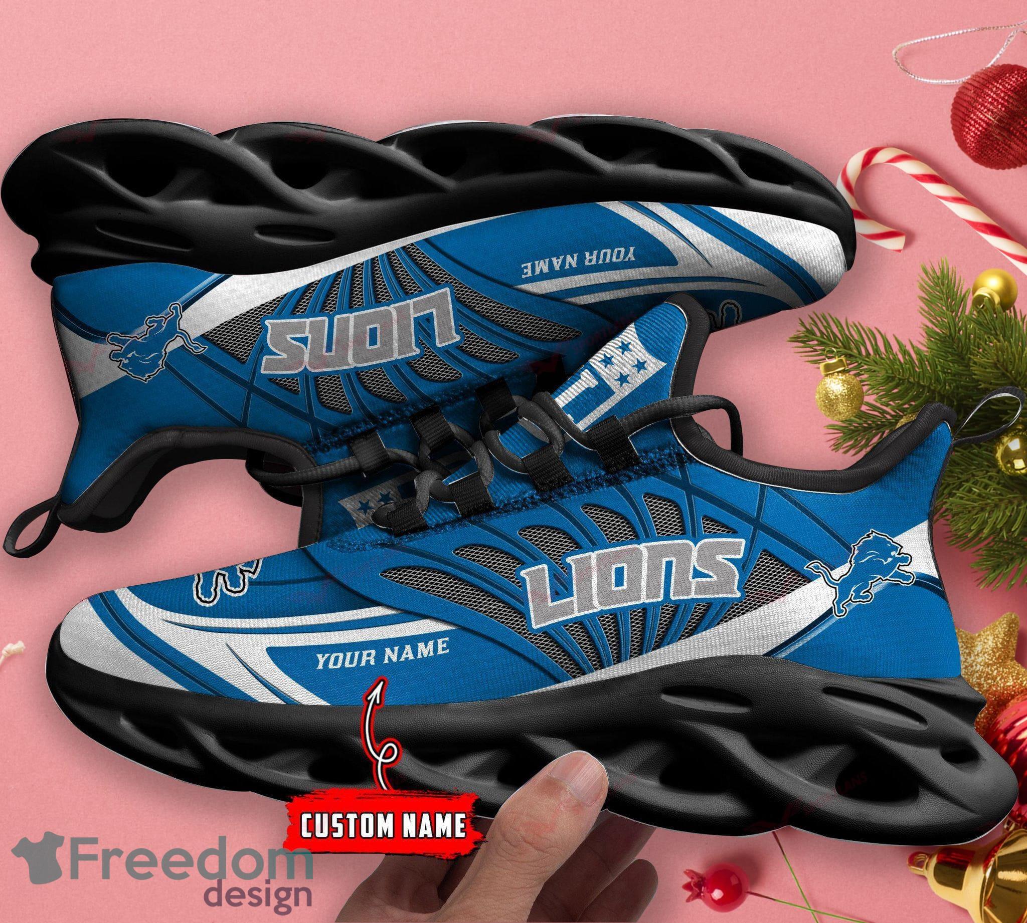 Detroit Lions NFL Max Soul Sneakers Running Shoes - Freedomdesign