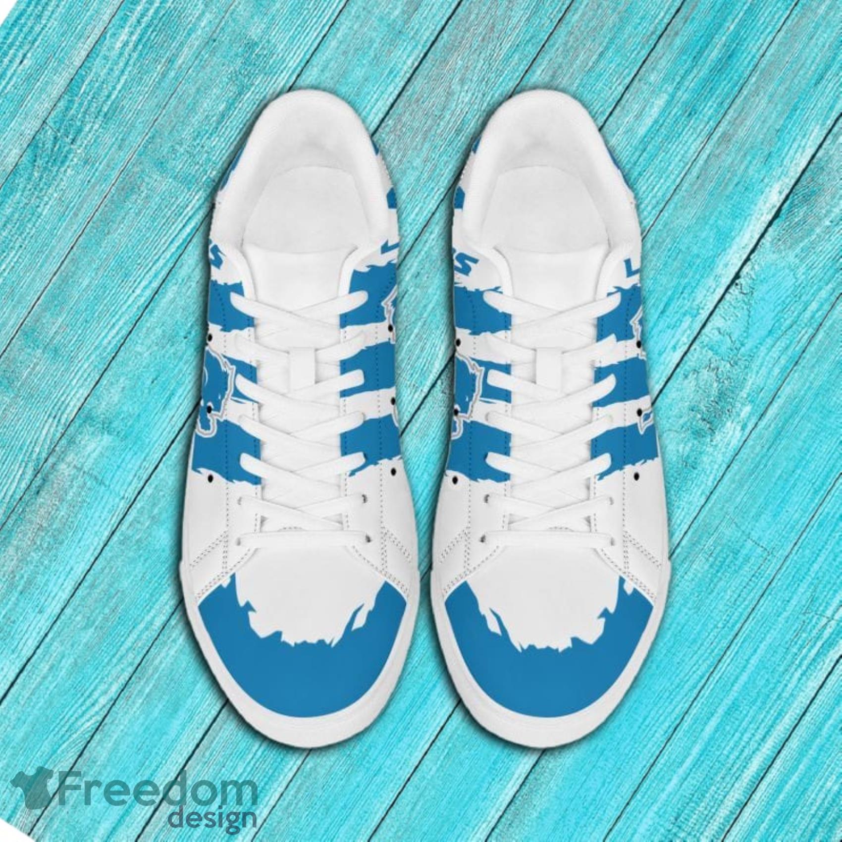 Detroit Lions NFL Scratch Effect Low Top Skate Shoes For Men And Women -  Freedomdesign