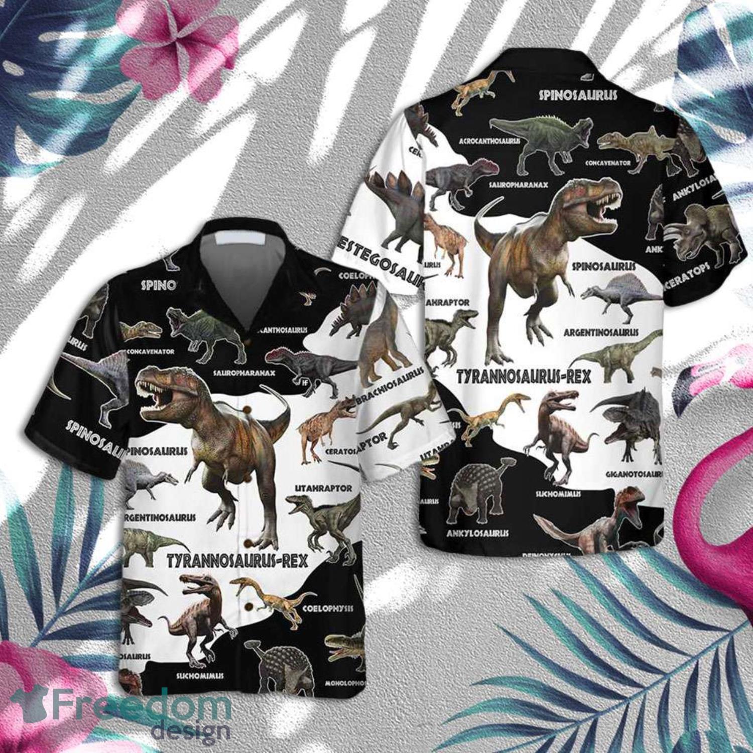 Dinosaur Beach Shirt Type Of Dinosaur Summer Gift Hawaiian Shirt -  Freedomdesign