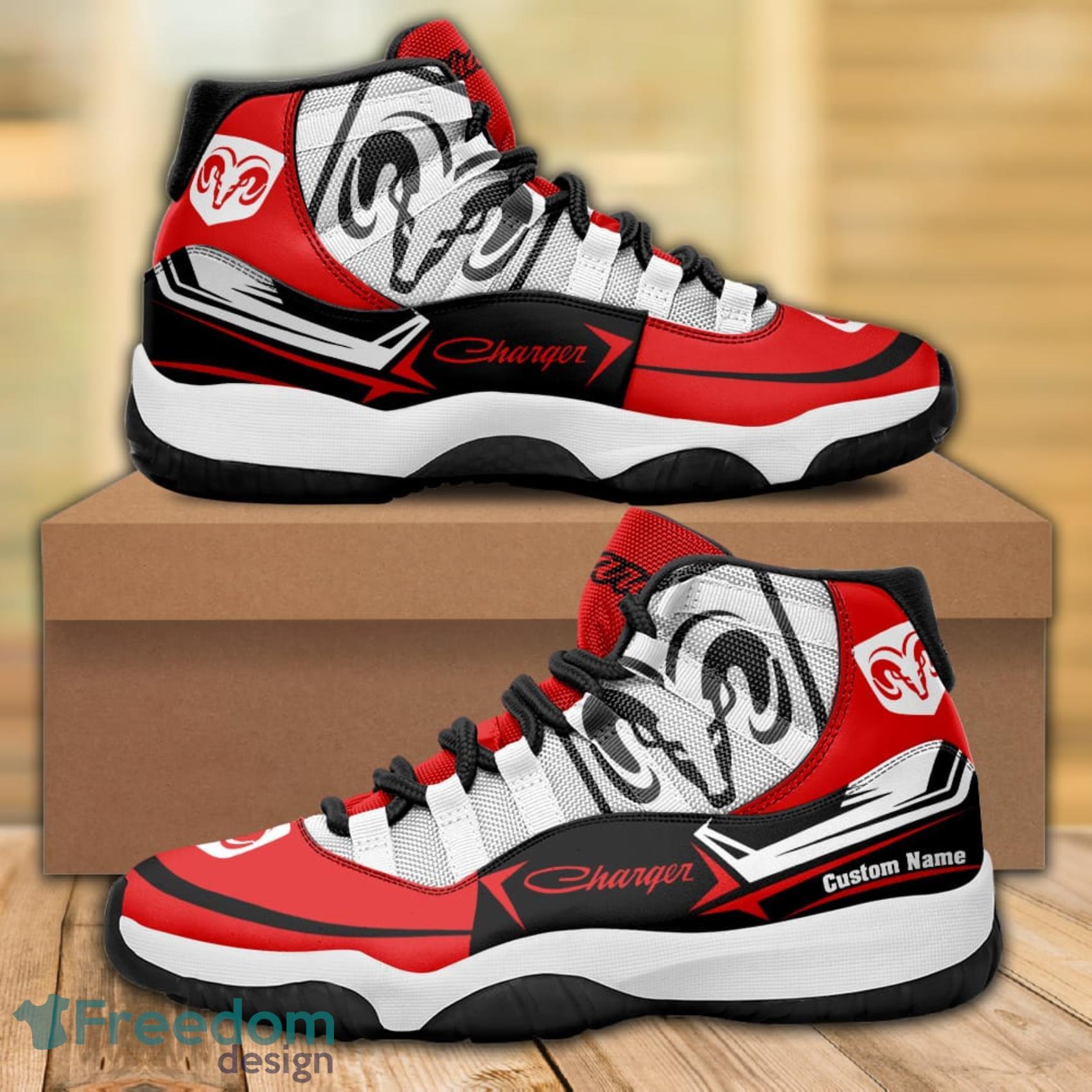 Dodge Logo Air Jordan 4 Shoes Car Lover Sneakers Custom Name Shoes