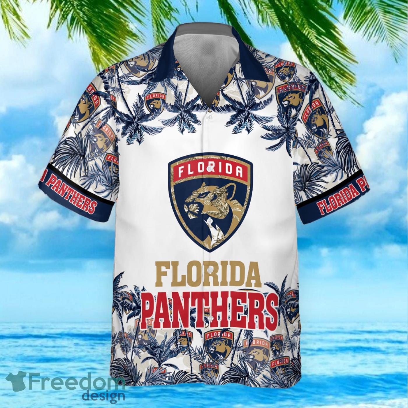 Florida Panthers NHL Custom Name Hawaiian Shirt Great Gift For Men Women  Fans - Freedomdesign