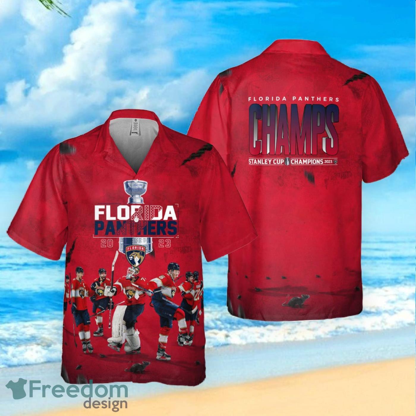 Florida Panthers NHL Hawaiian Shirt Air Conditioning Soccer Fest