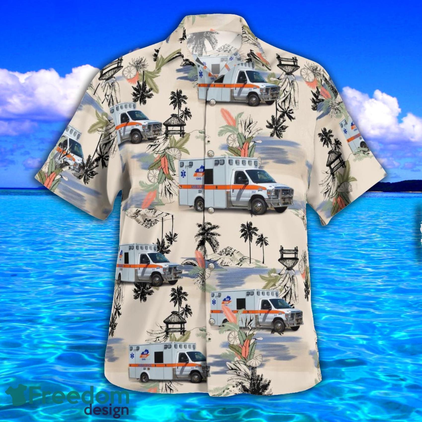 Fulton, Kentucky, KenTenn EMS Tropical Style Hawaiian Shirt And Short image Fulton, Kentucky, KenTenn EMS Tropical Style Hawaiian Shirt And Short Product Photo 2