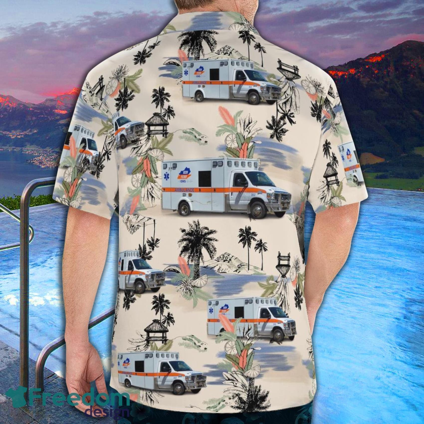 Fulton, Kentucky, KenTenn EMS Tropical Style Hawaiian Shirt And Short Product Photo 4 Fulton, Kentucky, KenTenn EMS Tropical Style Hawaiian Shirt And Short Product Photo 4