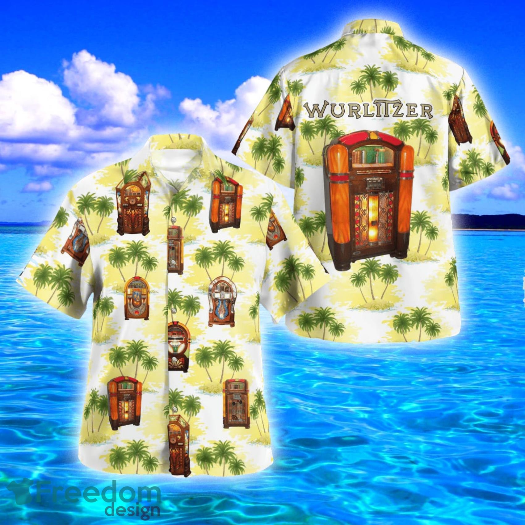 ''Golden Age'' Wurlitzer Jukeboxes Tropical Style Hawaiian Shirt And Short Product Photo 1 ''Golden Age'' Wurlitzer Jukeboxes Tropical Style Hawaiian Shirt And Short Product Photo 1