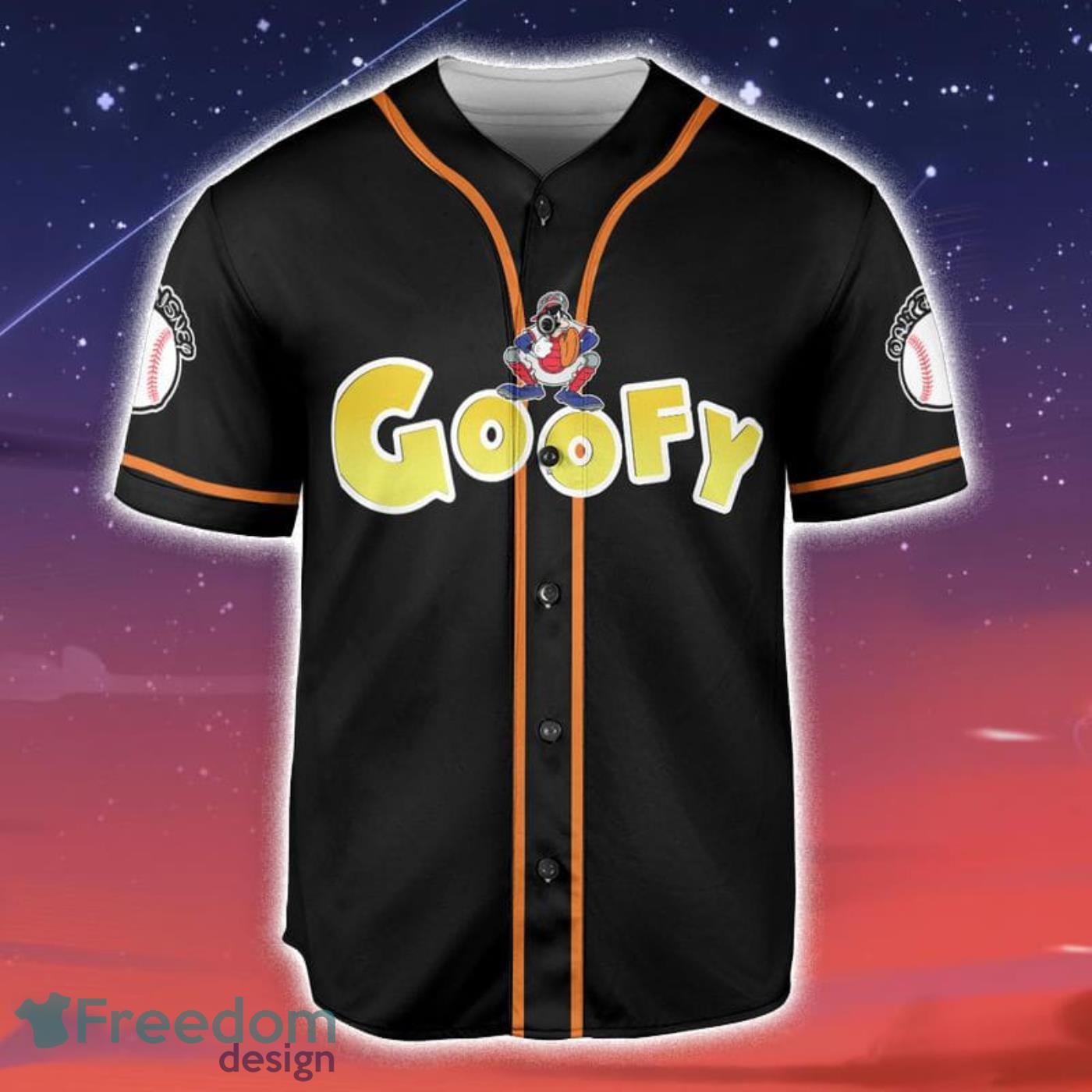 Goofy Dog The Catcher Disney Cartoon Graphics Black Baseball Jersey Gift  For Sport Fans - Freedomdesign