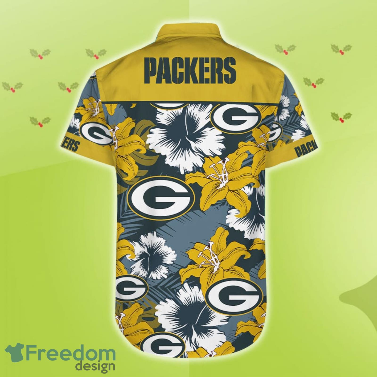 NFL Green Bay Packers Hawaiian Shirt Yellow and Black - Ingenious Gifts  Your Whole Family