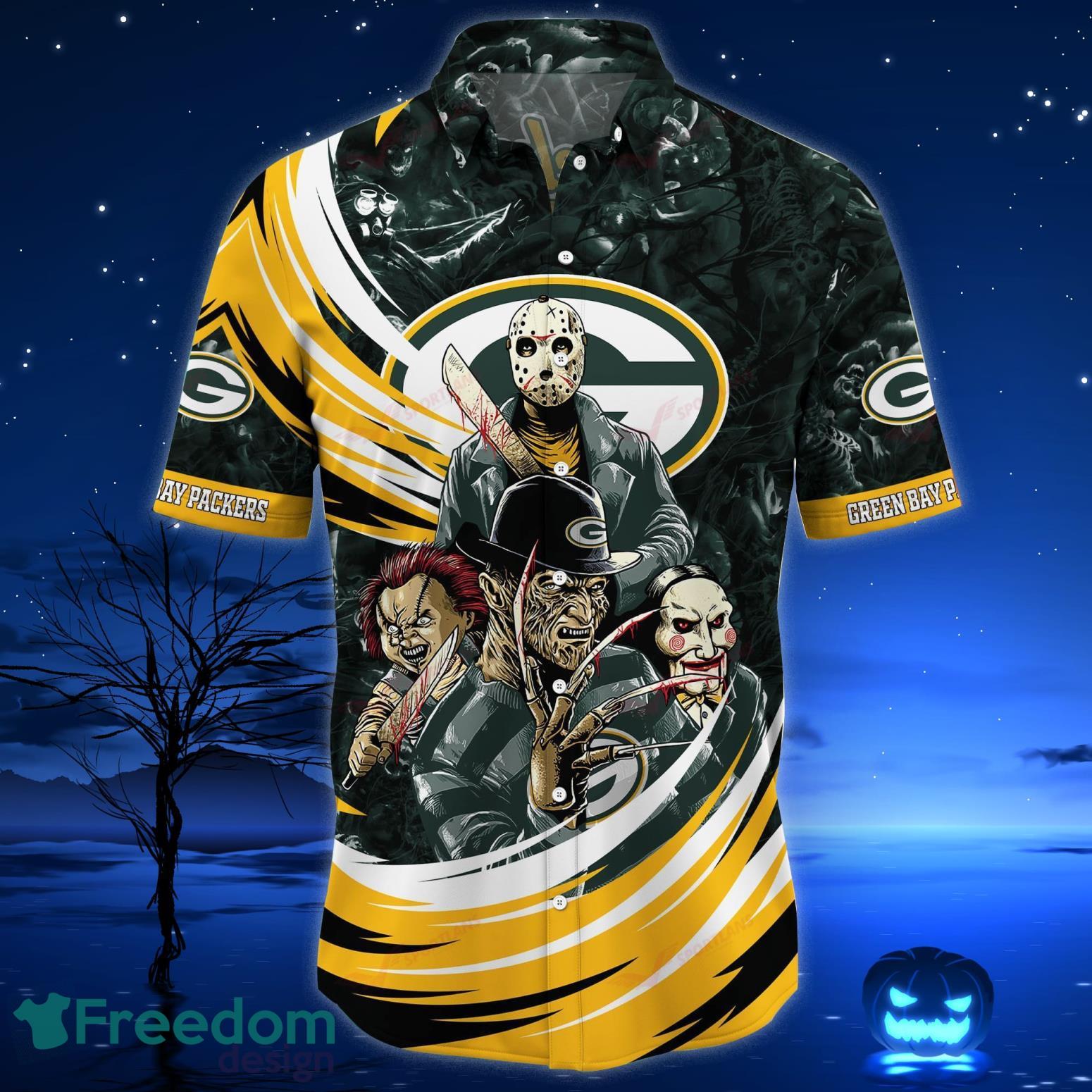 Green Bay Packers Horror Movie Character Men And Women Hawaiian Shirt