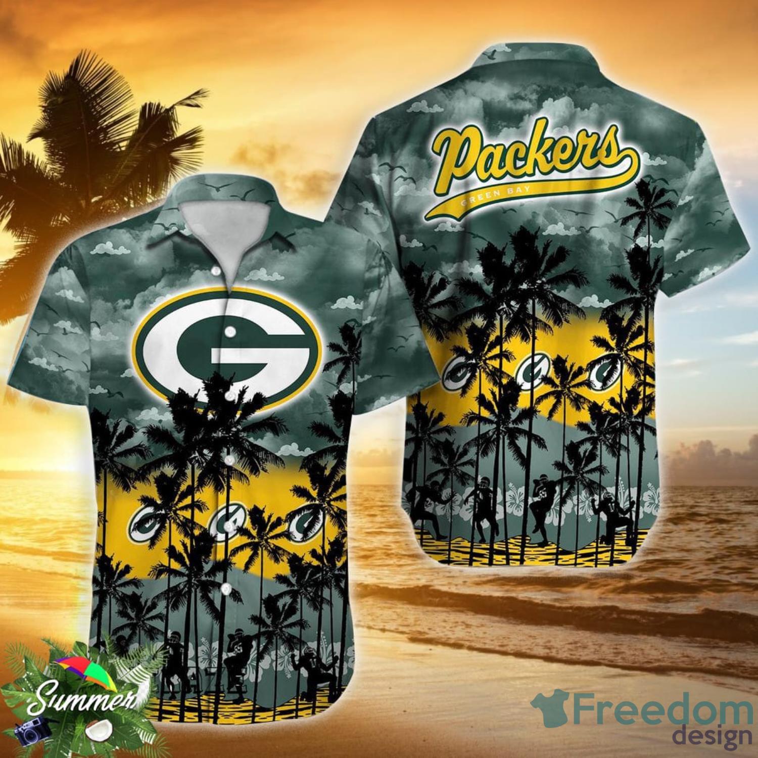 Green Bay Packers NFL Hawaiian shirt Custom Name Summer Gift - Freedomdesign