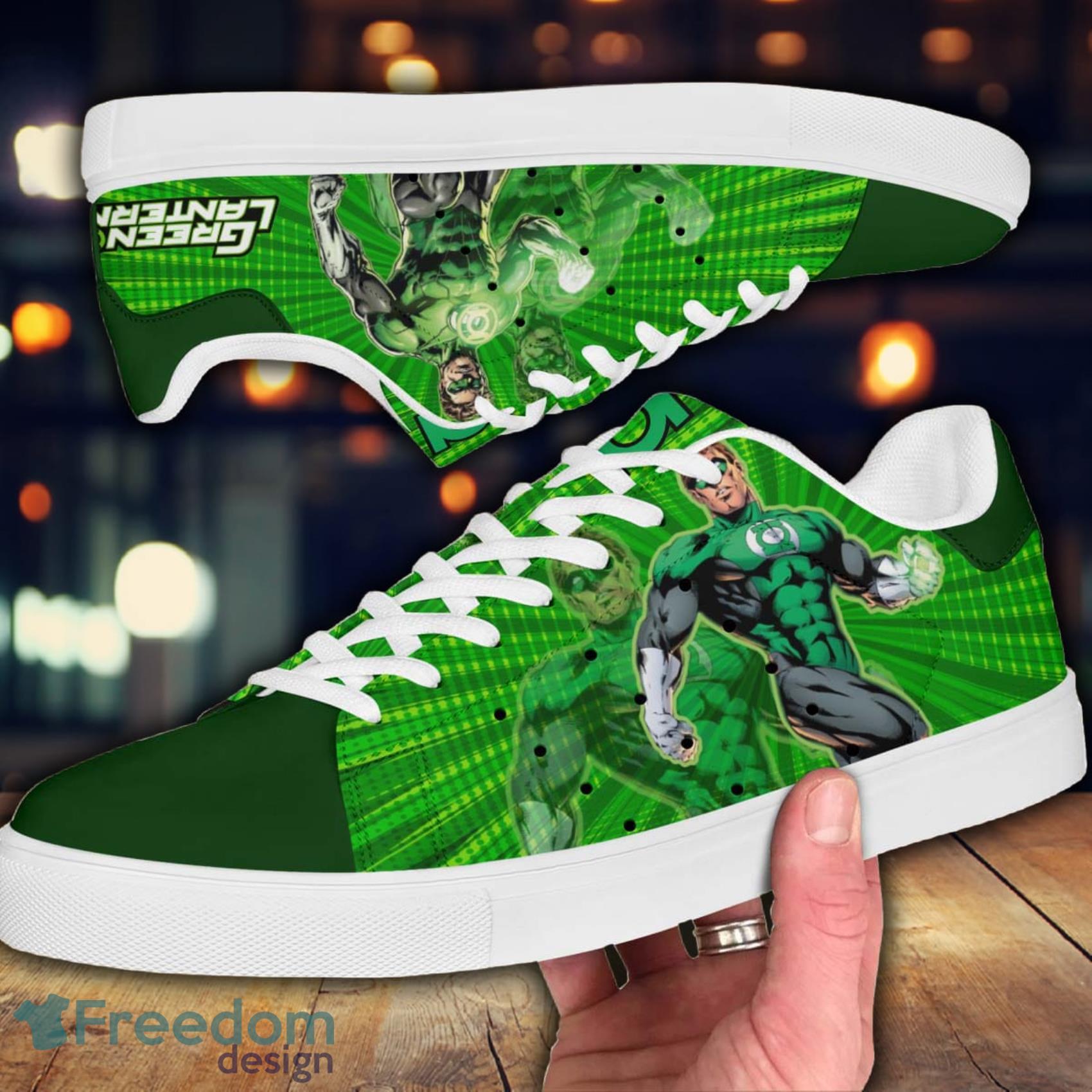 Green Lanturn Super Heroes Cartoon Lovely Cute Skate Shoes Gift For Men And Women image Green Lanturn Super Heroes Cartoon Lovely Cute Skate Shoes Gift For Men And Women Product Photo 3