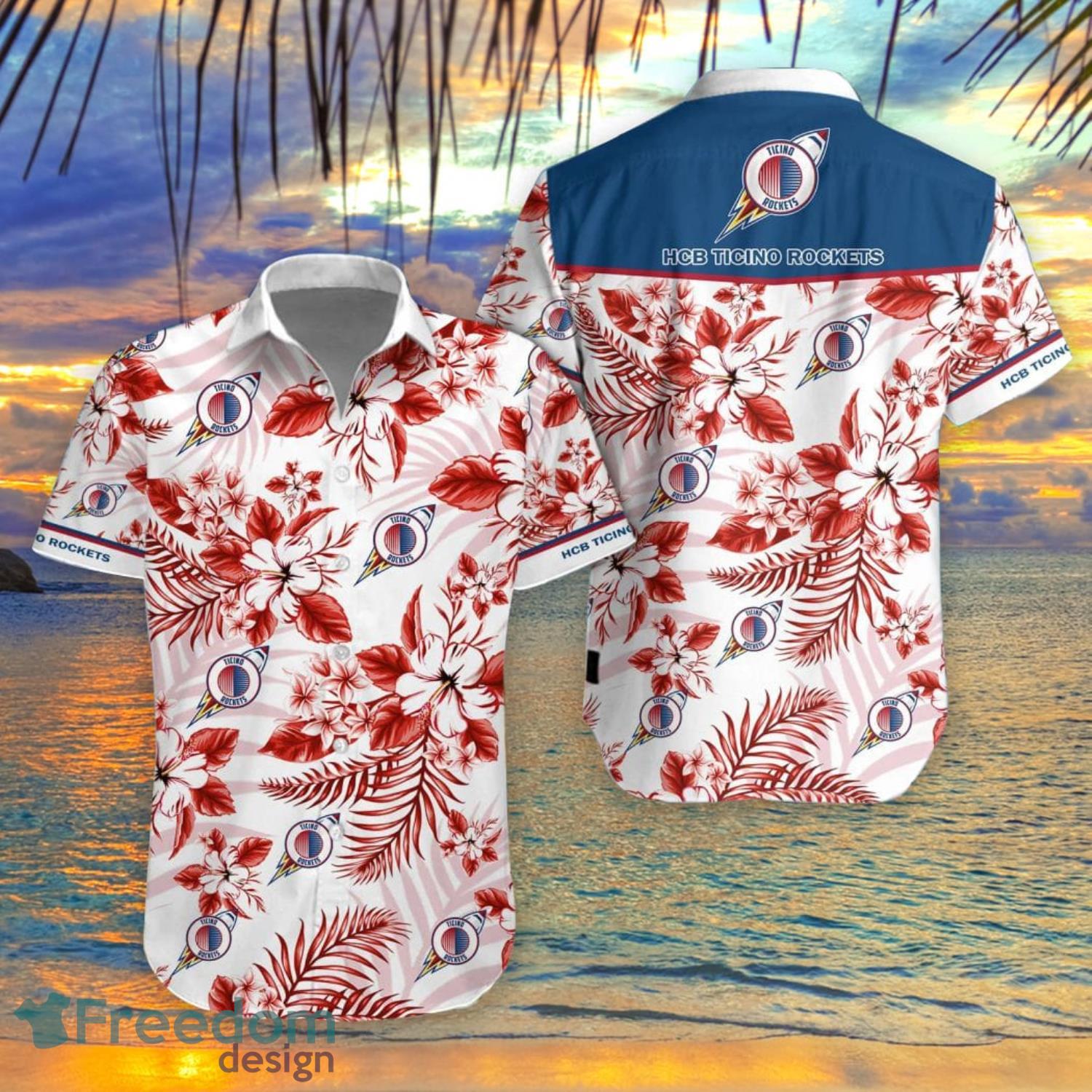 Chicago Cubs Tropical Floral Custom Name Aloha Hawaiian Shirt