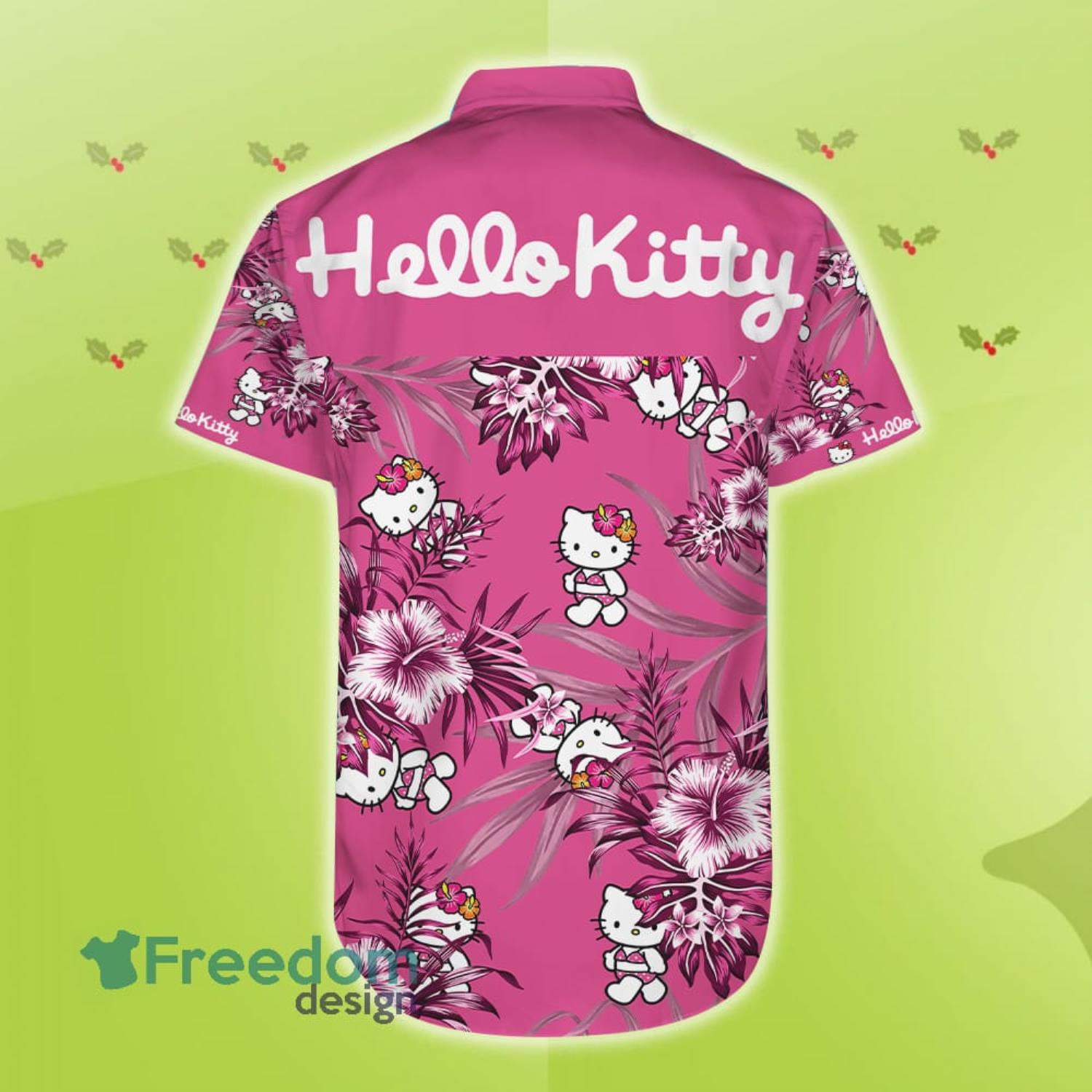 Hello Kitty Pink Summer Hawaiian Shirt And Shorts