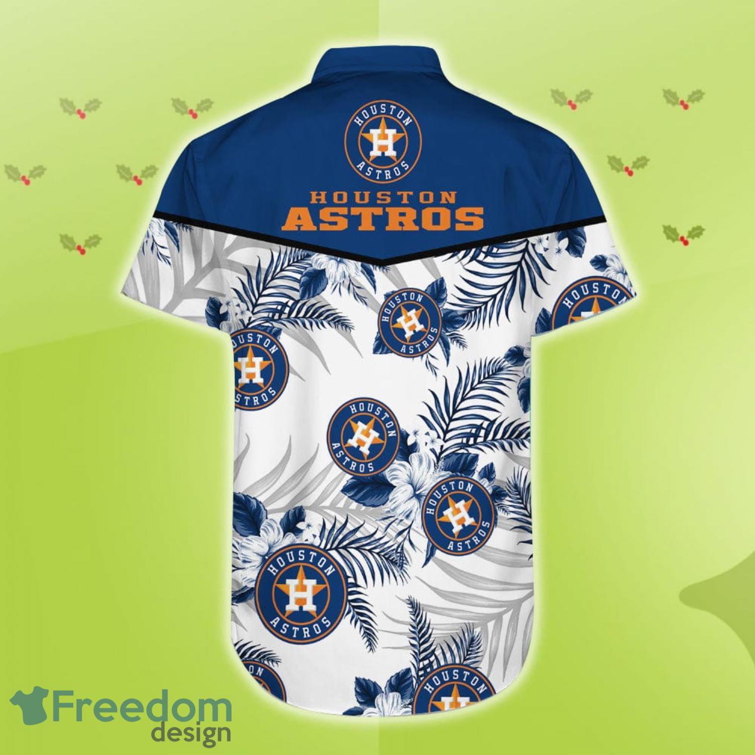 Houston Astros Baseball American Pattern Tree Gift Unisex Tis The Season  Christmas Gift 3D Funny Summer Gift Hawaiian Shirt - Freedomdesign