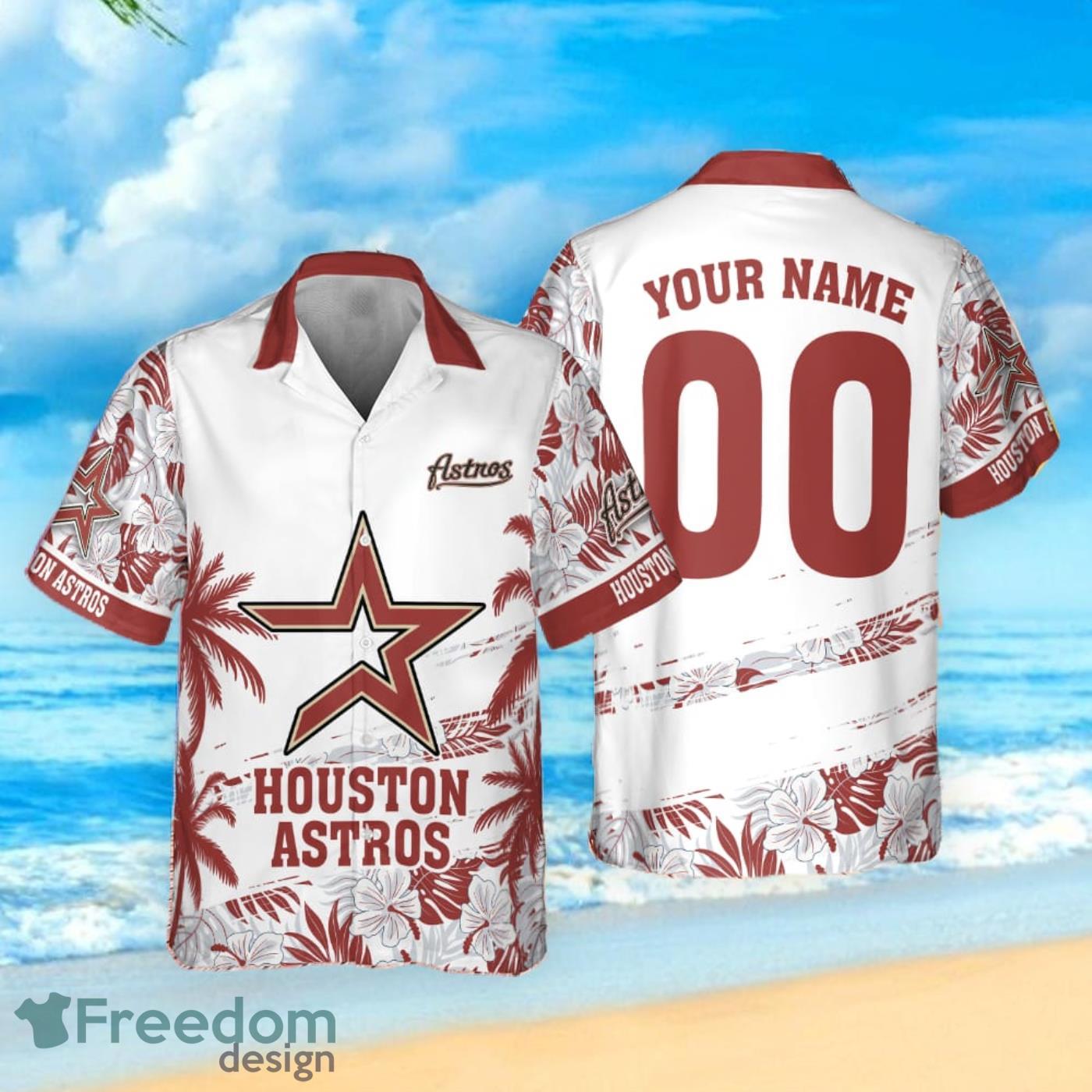 Houston Astros Major League Baseball 3D Print Hawaiian Shirt For True Fans  - Freedomdesign