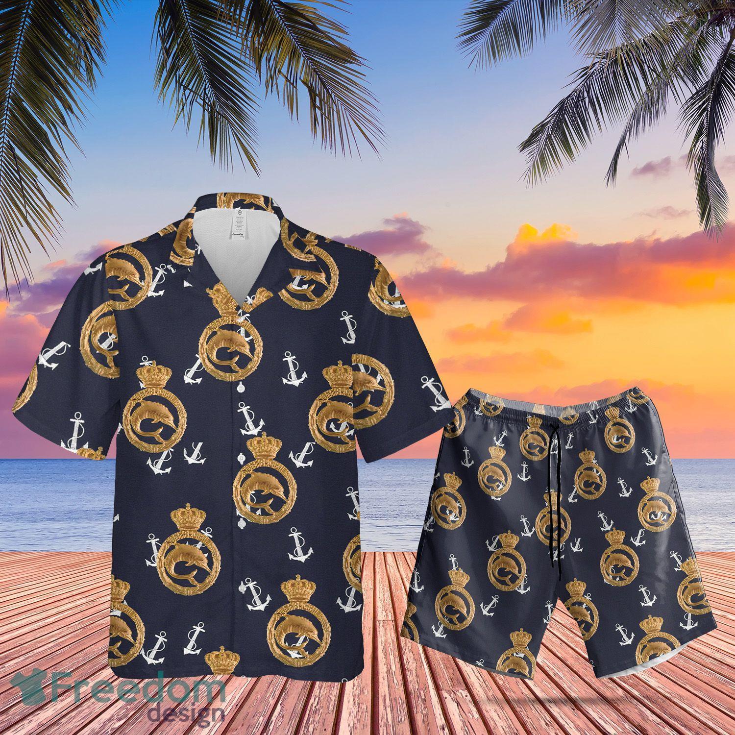 Dolphin pattern clothing top Chest Pocket Short Sleeve Hawaiian