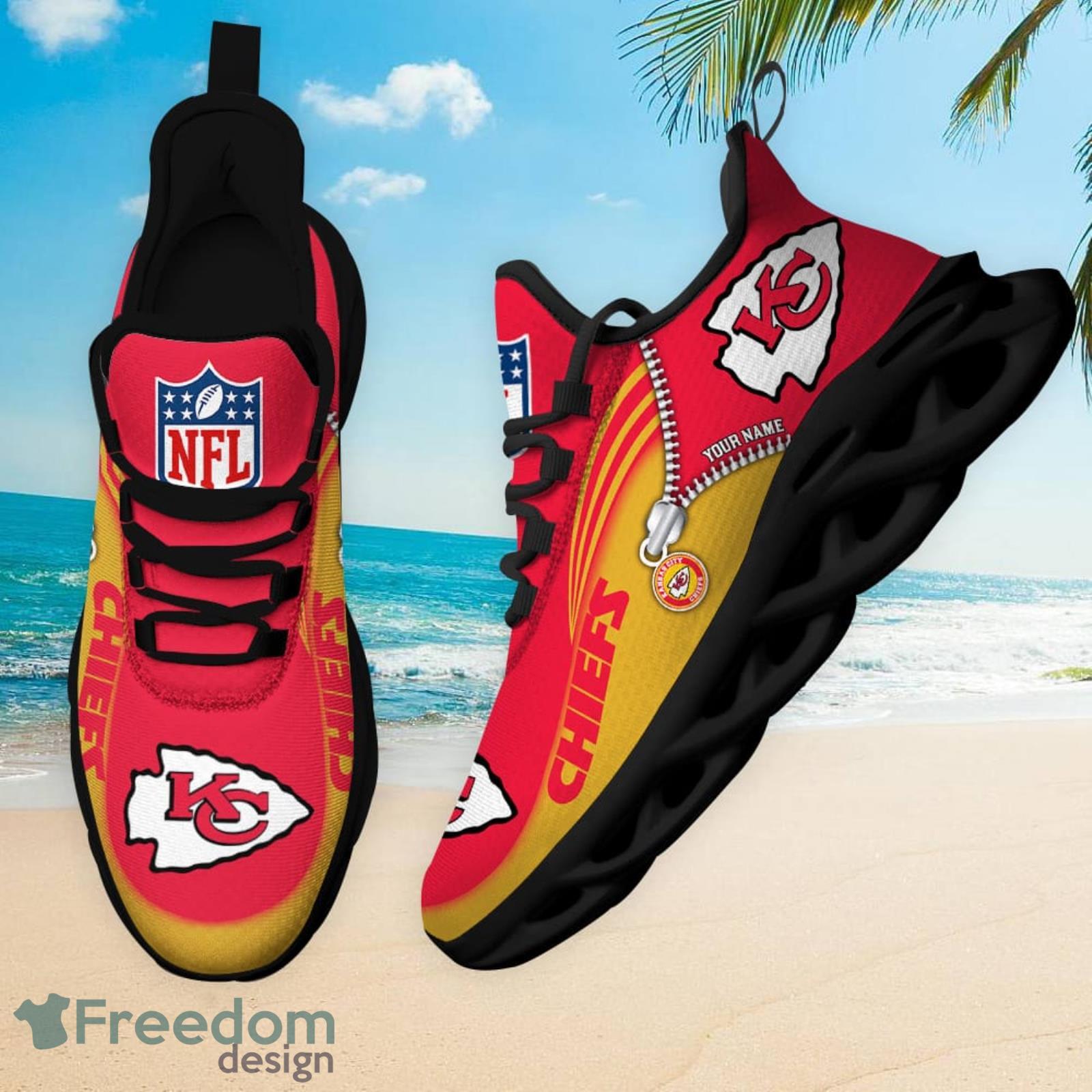 Kansas City Chiefs Custom Name Men And Women Max Soul Shoes