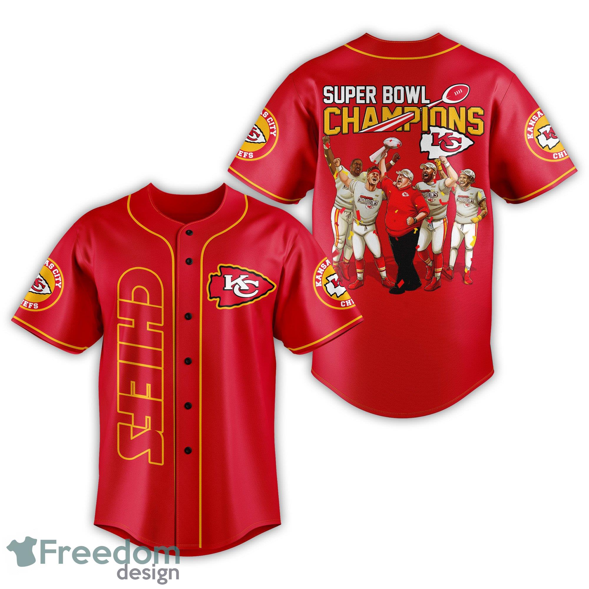 Kansas City Chiefs Super Bowl Champions Red Baseball Jersey Gift For Sport  Fans - Freedomdesign
