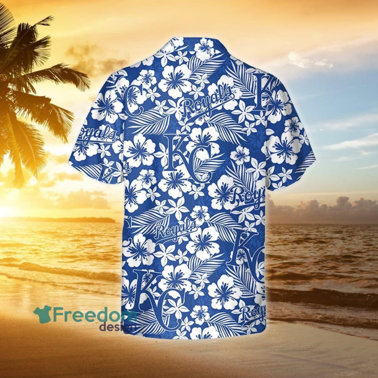 Kansas City Royals Palm Leaves Pattern 3D All Over Print Hawaiian Shirt  Gift For Royals Fans - Freedomdesign