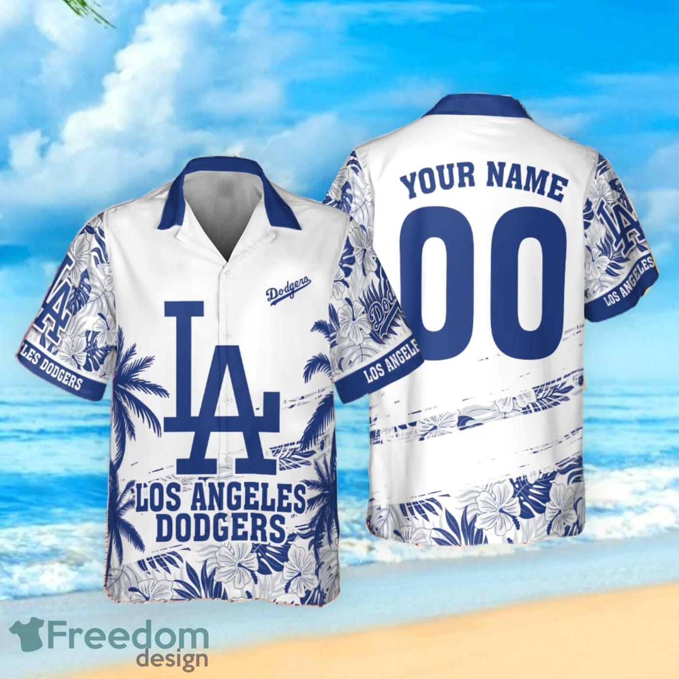 Custom Name Los Angeles Dodgers MLB Aloha Hawaiian Shirt For Men Women - T- shirts Low Price