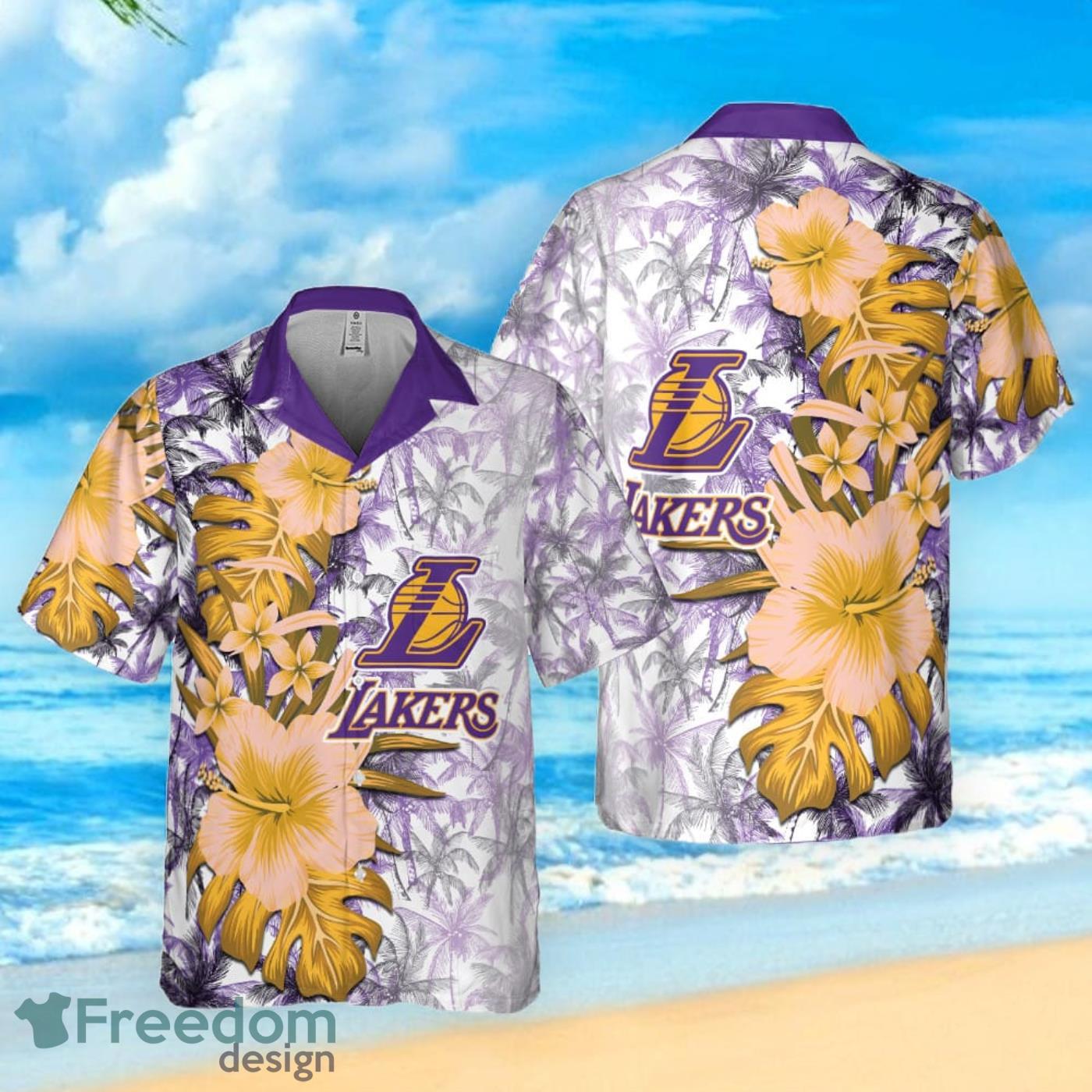 Los Angeles Lakers Summer With Baby Groot Basketball Association 2023  Summer Gift Aloha Hawaiian Shirt - Freedomdesign