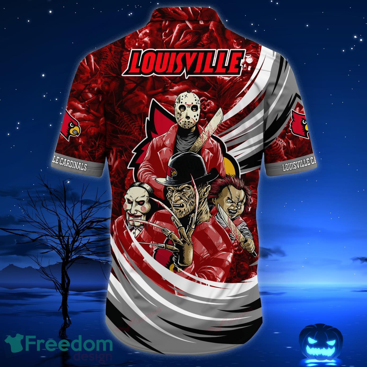 Louisville Cardinals NCAA Horror Movies Character Hawaiian Shirt
