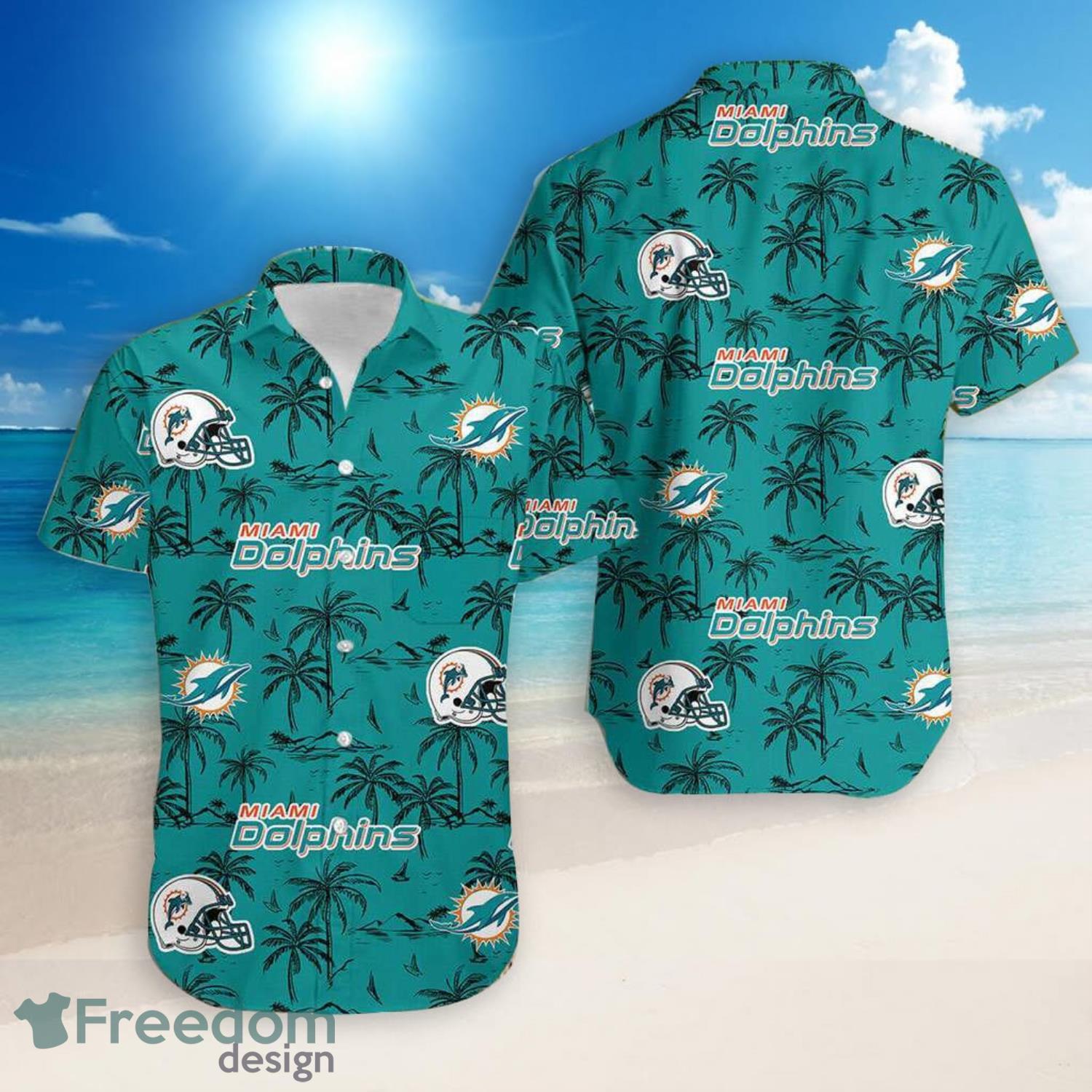 Miami Dolphins Beach Shirt Miami Dolphins Tropical Forests Summer