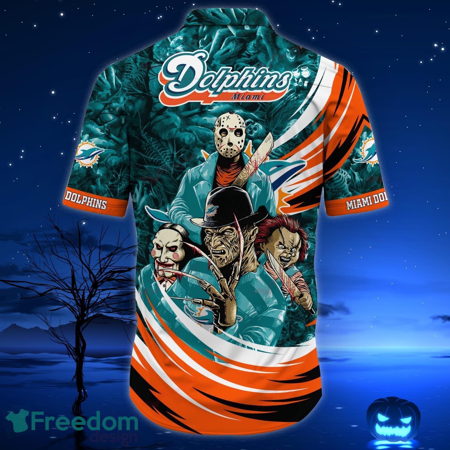 Miami Dolphins Short Kingkong Godzilla Hawaiian Shirt - Listentee