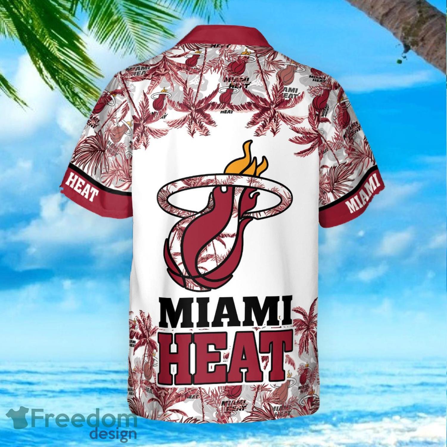 Miami Heat National National Basketball Association 2023 Hibiscus Pattern  V1 AOP Aloha Hawaiian Shirt - Freedomdesign