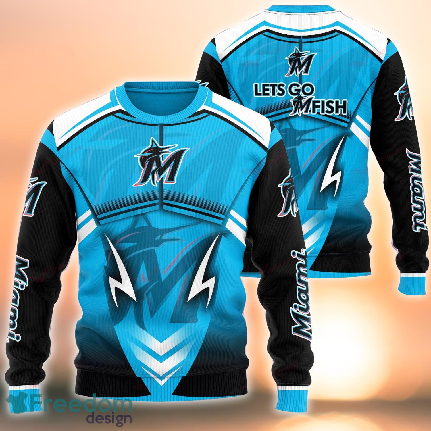 Miami Marlins All Over Printed 3D Hoodie New Design - T-shirts Low