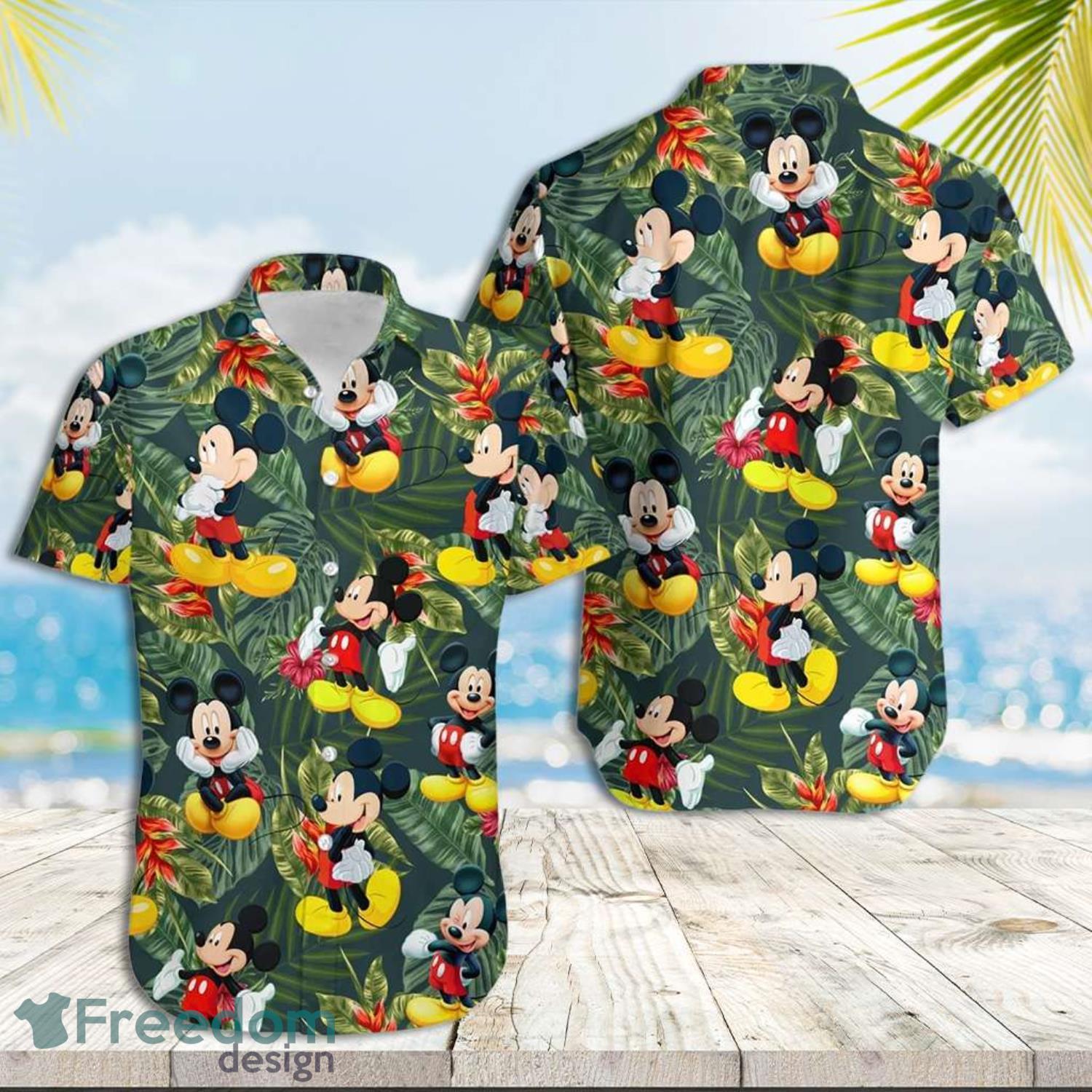 Boston Red Sox Mickey Mouse Hawaii Shirt Summer Button Up Shirt
