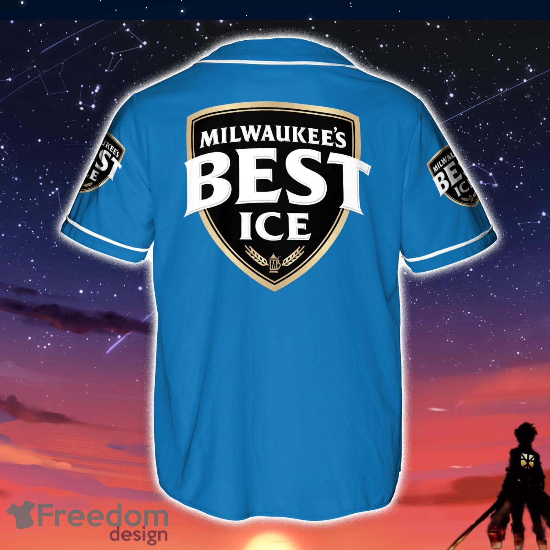 Milwaukee's Best Ice Beer Baseball Jersey Shirt Summer Gift For Sport Fans image Milwaukee's Best Ice Beer Baseball Jersey Shirt Summer Gift For Sport Fans