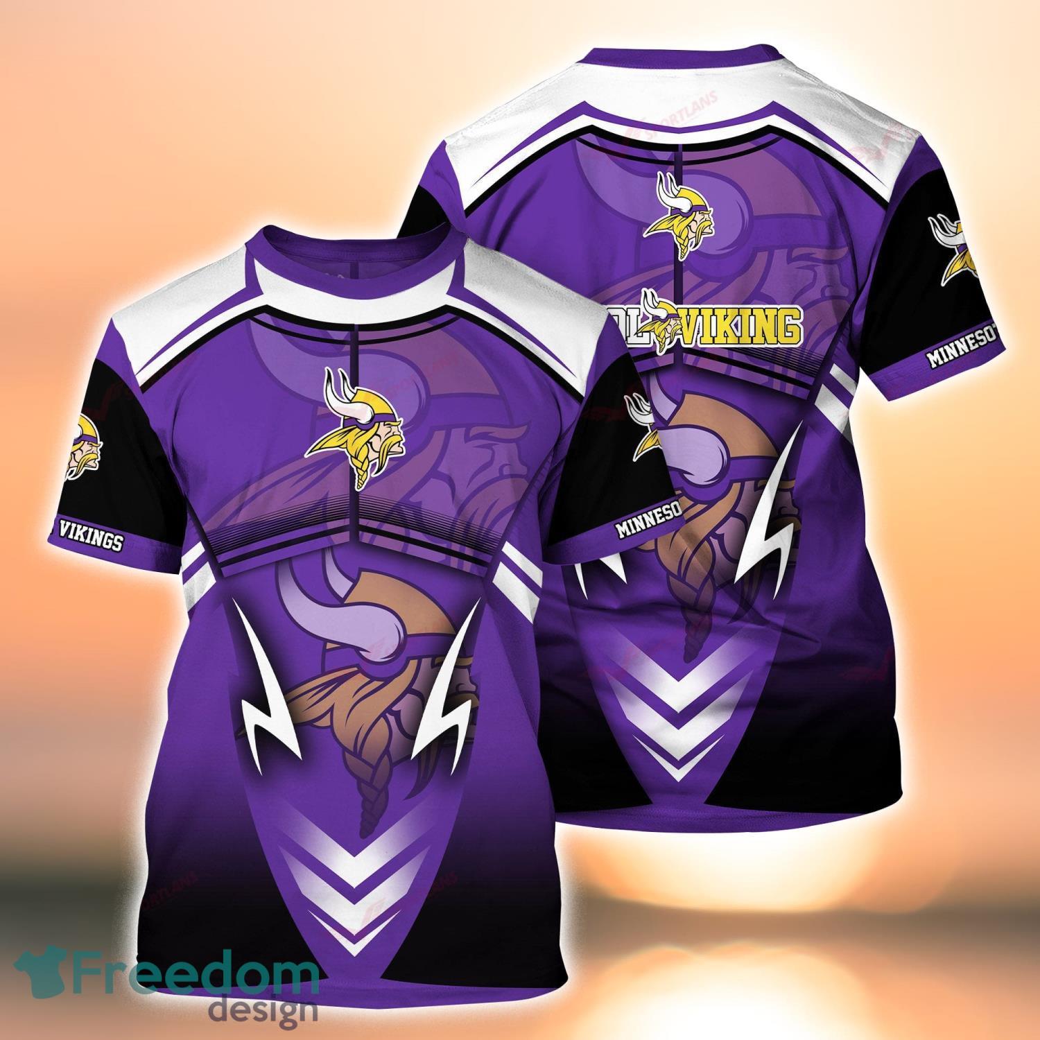 NFL Minnesota Vikings And NFL Logo 3D Hoodie All Over Print Shirts