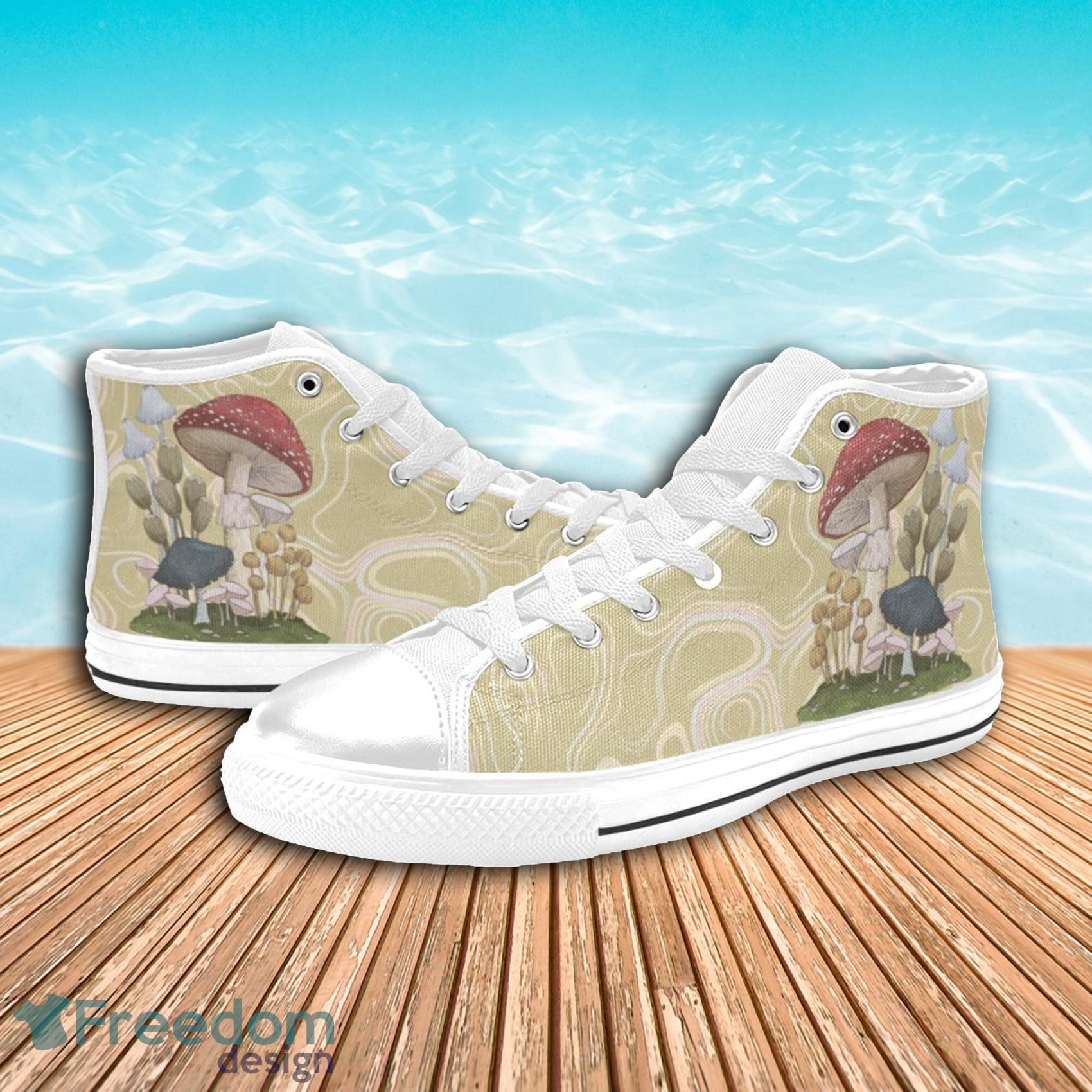 Stick out worker wire Mushroom Design Sneaker Shoes Custom High Top Sneakers For Fans AOP Print  Shoes - Freedomdesign