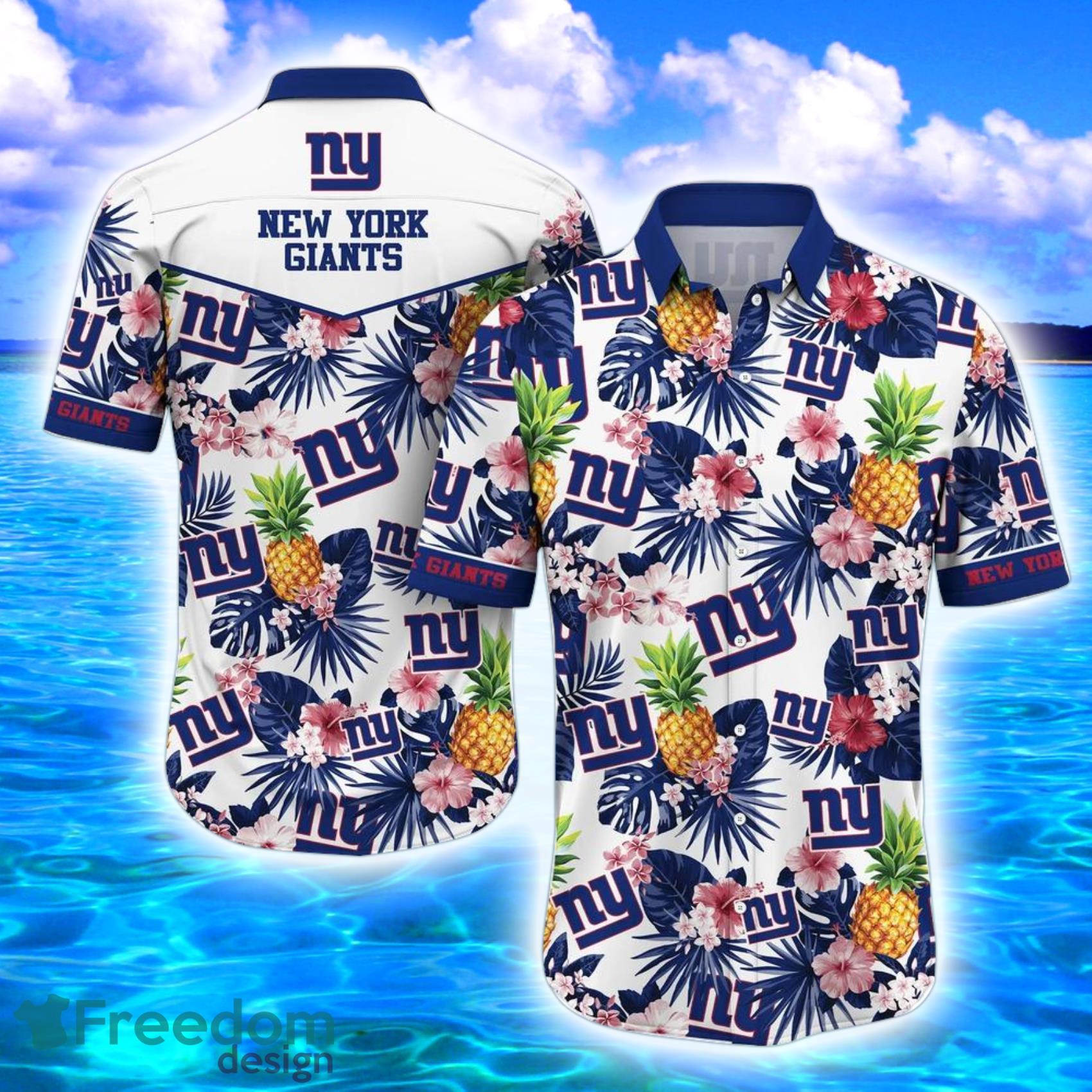 New York Giants Hawaiian Aloha Shirt For Hot Fans Hawaiian Shirt - Owl Ohh
