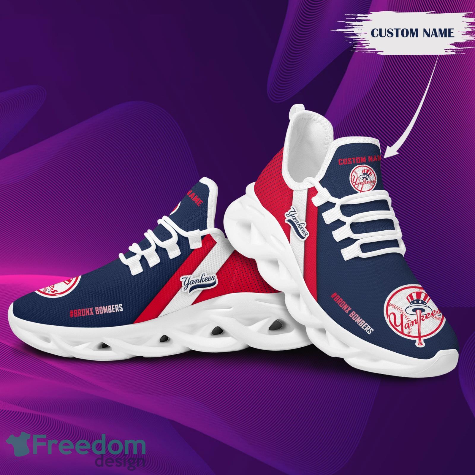 Personalized Name New York Yankees Custom Name Sneakers Max Soul Shoes For  Men And Women - Freedomdesign