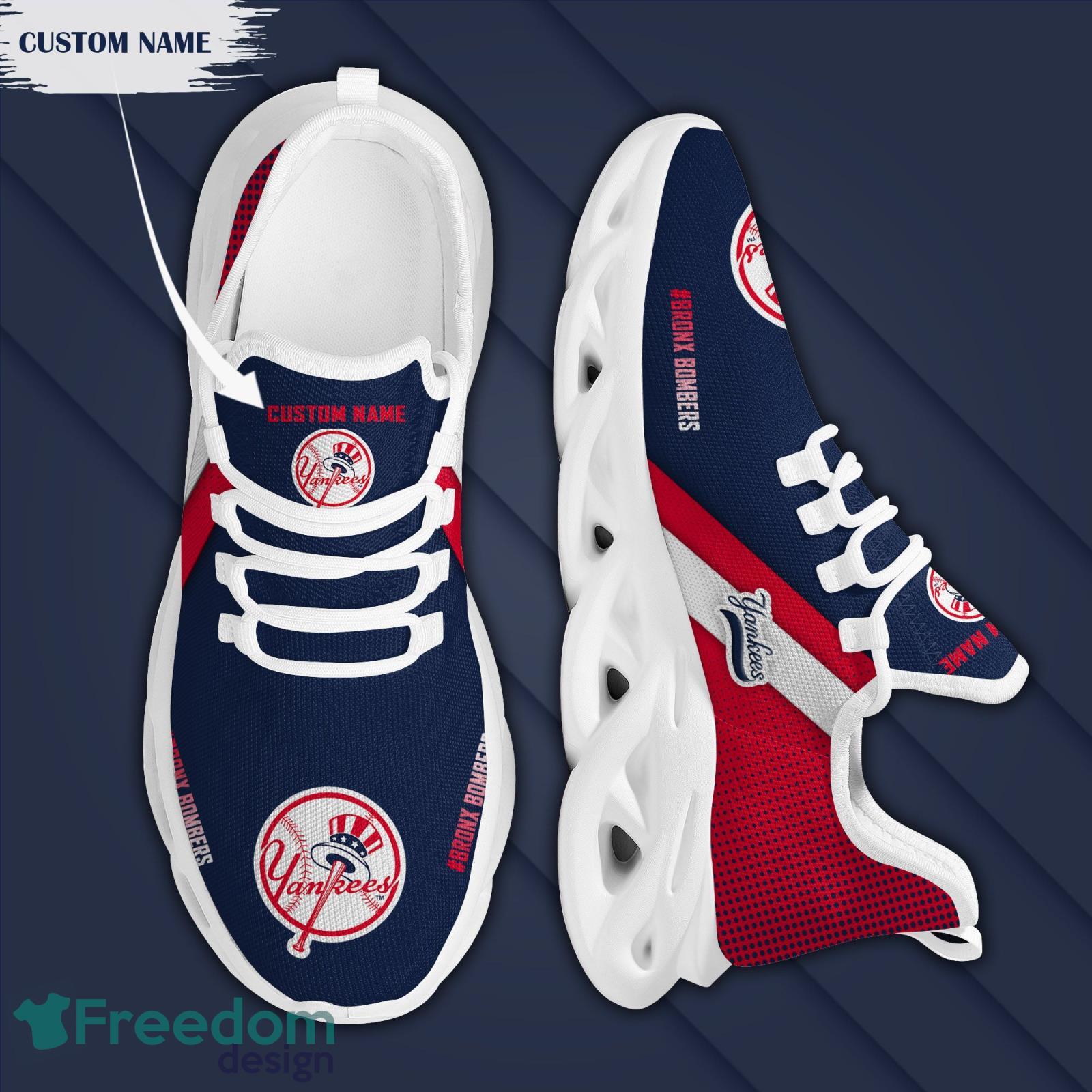 Personalized Name New York Yankees Custom Name Sneakers Max Soul Shoes For  Men And Women - Freedomdesign