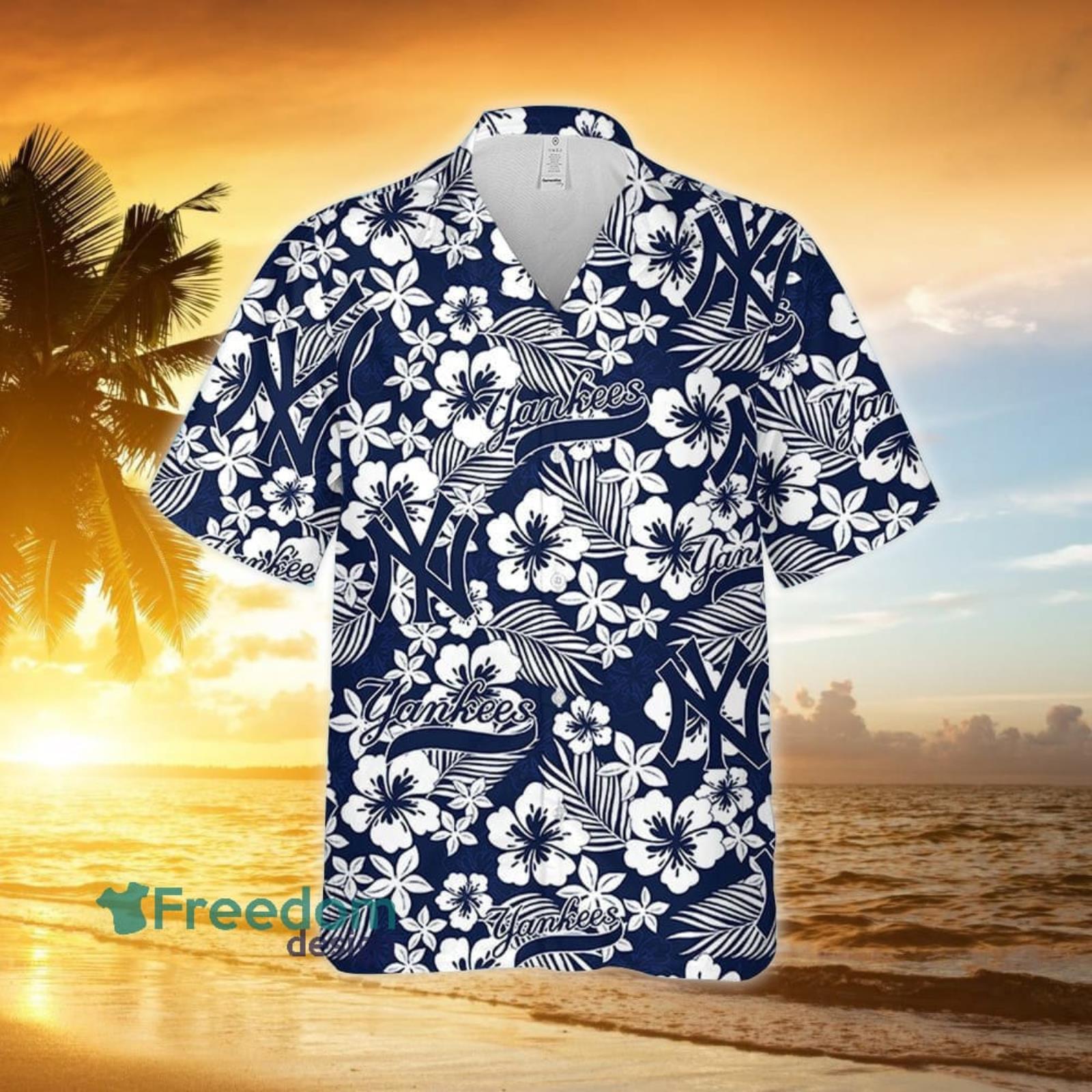 New York Yankees Hawaiian Shirt, Hawaiian Beach Shirt Gift for Him