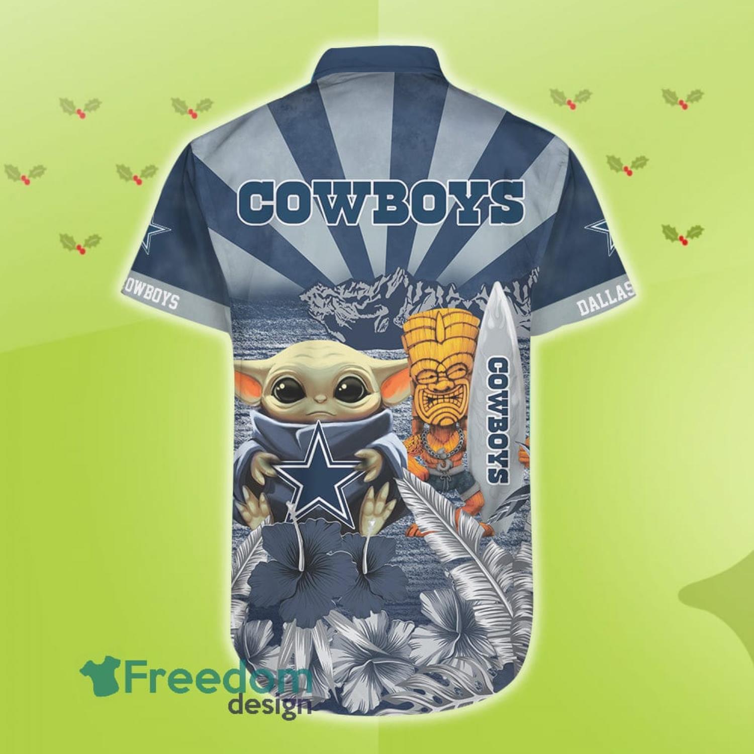 Baby Yoda Star Wars Dallas Cowboys Hawaiian Shirt Best Beach Gift