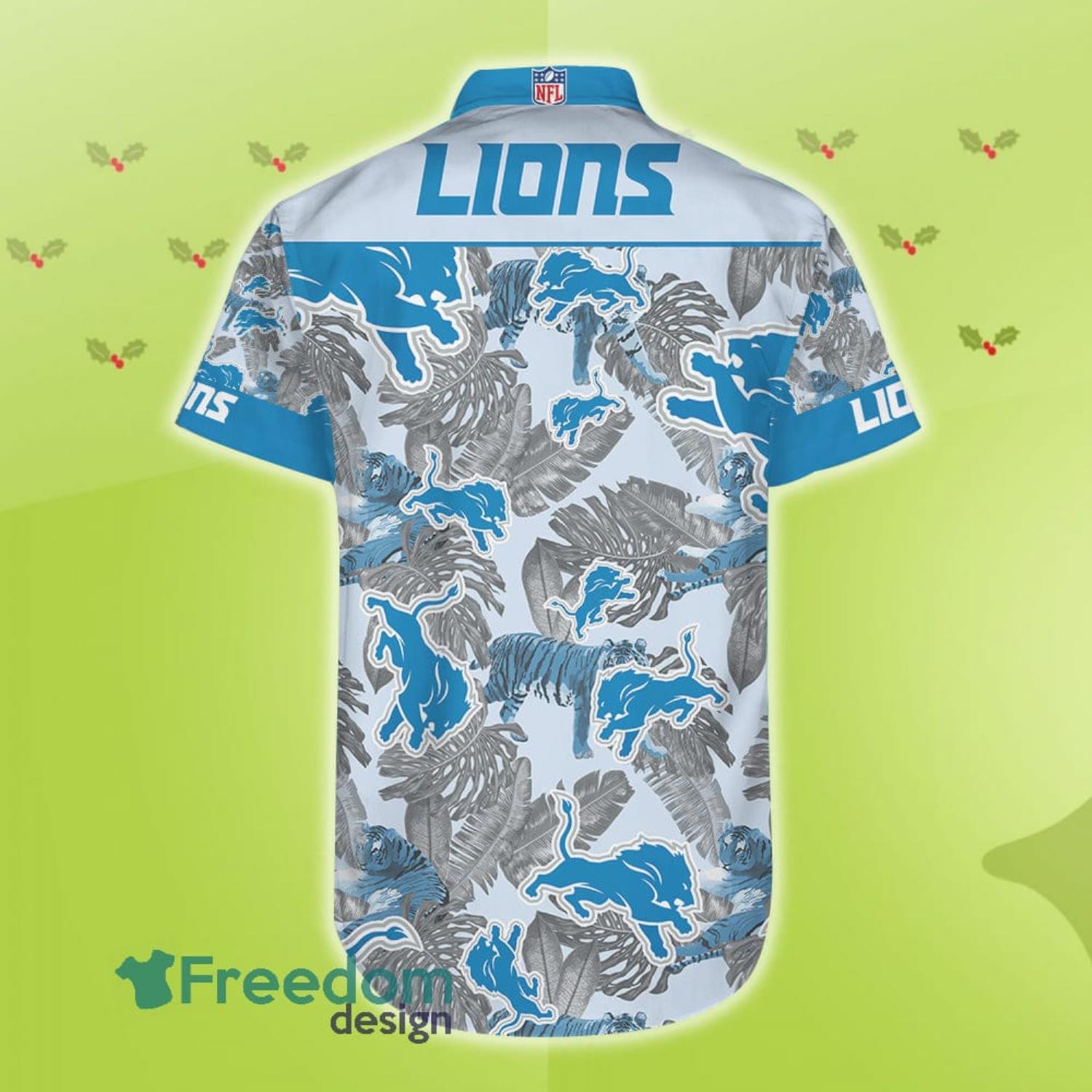 Nfl Detroit Lions Fan Aloha Beach Gift Hawaiian Shirt For Men And