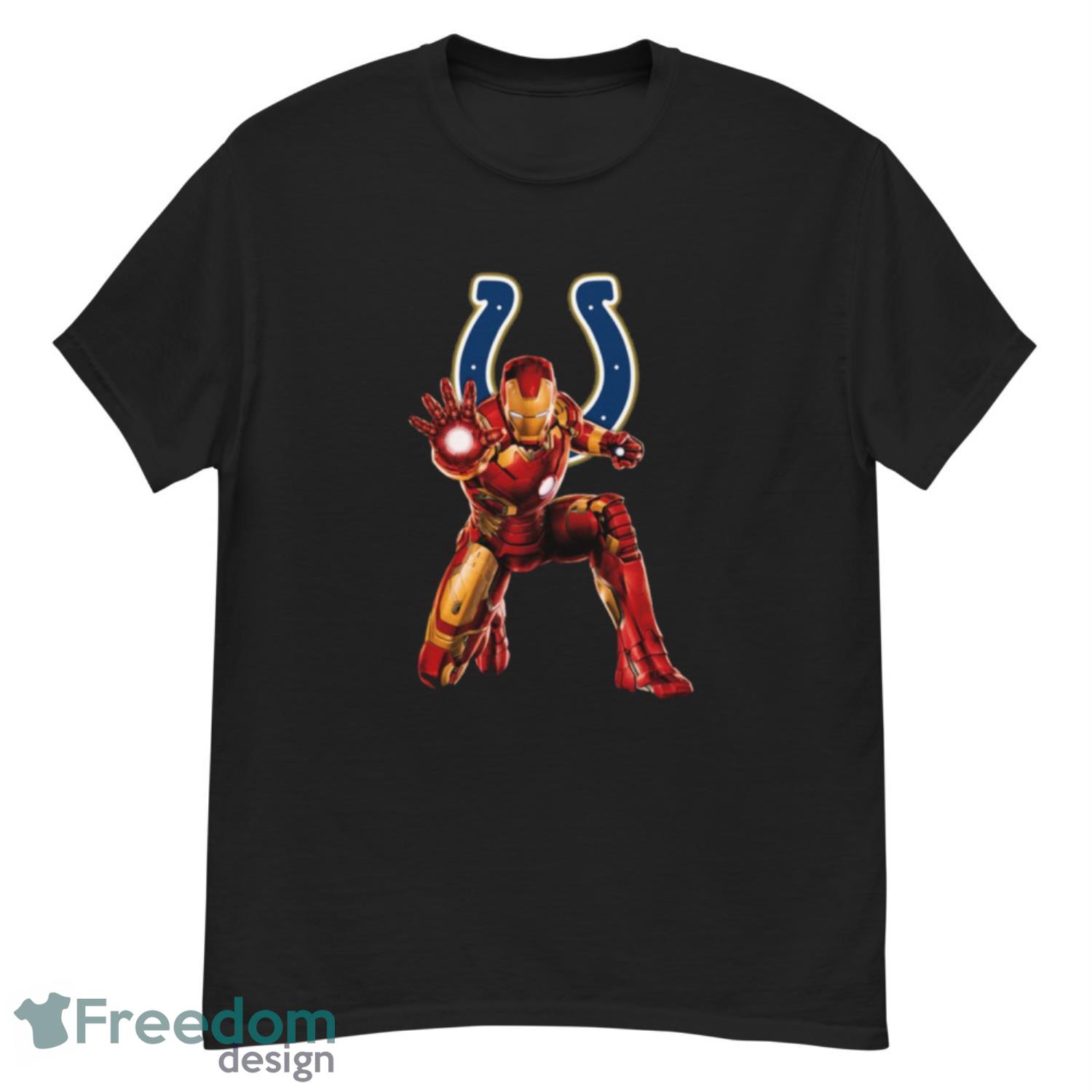 NFL Iron Man Marvel Comics Sports Football Indianapolis Colts T Shirt -  Freedomdesign