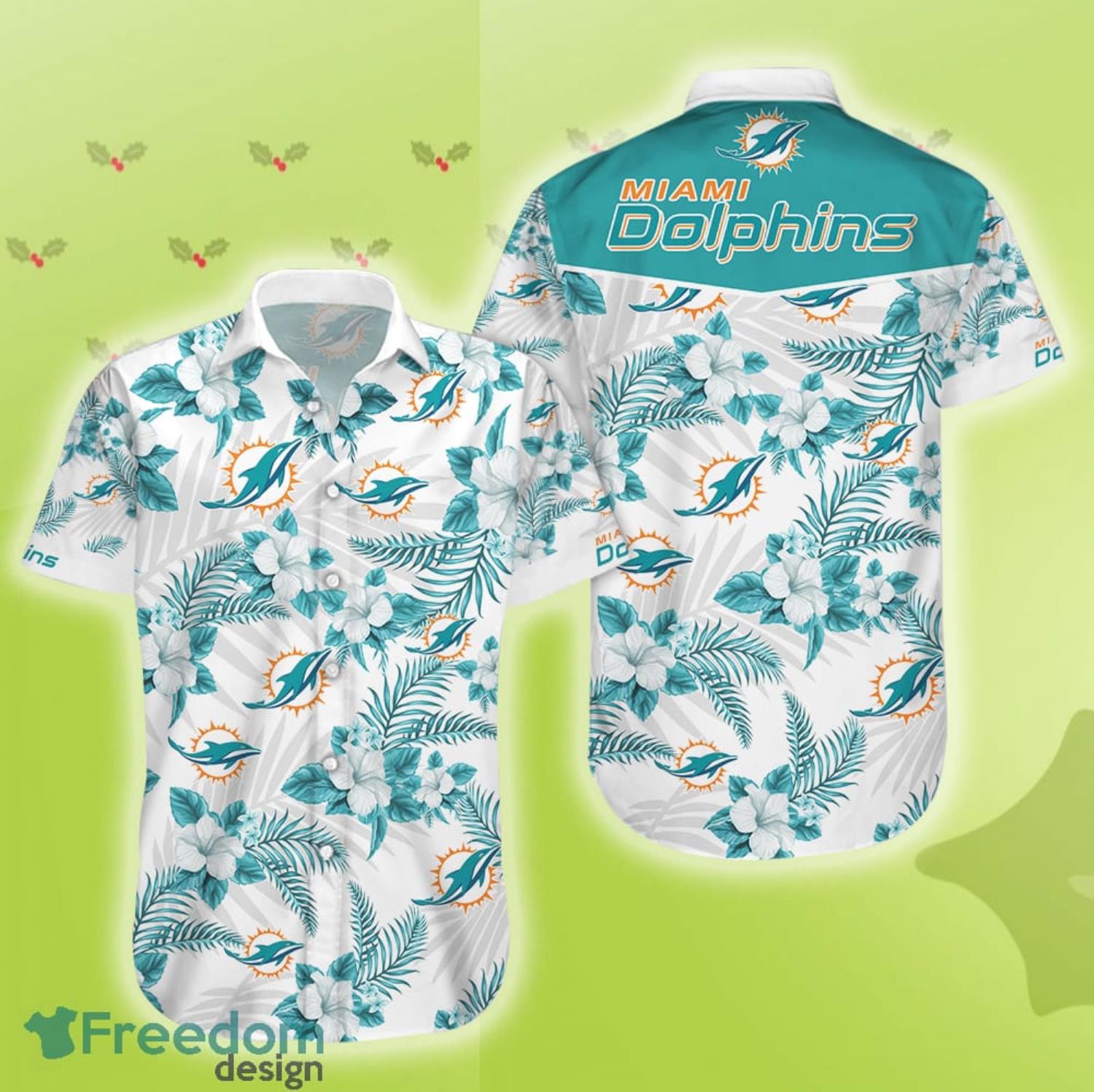 Miami Dolphins NFL Floral Tropical Hawaiian Shirt Summer Gift For