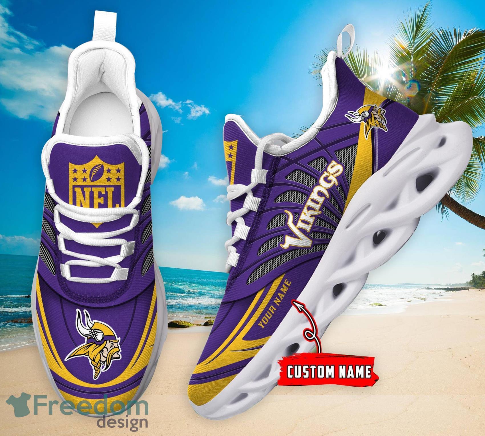 NFL Minnesota Vikings Trend Max Soul Shoes Sneakers Personalized Name For Fans Product Photo 1 NFL Minnesota Vikings Trend Max Soul Shoes Sneakers Personalized Name For Fans Product Photo 1