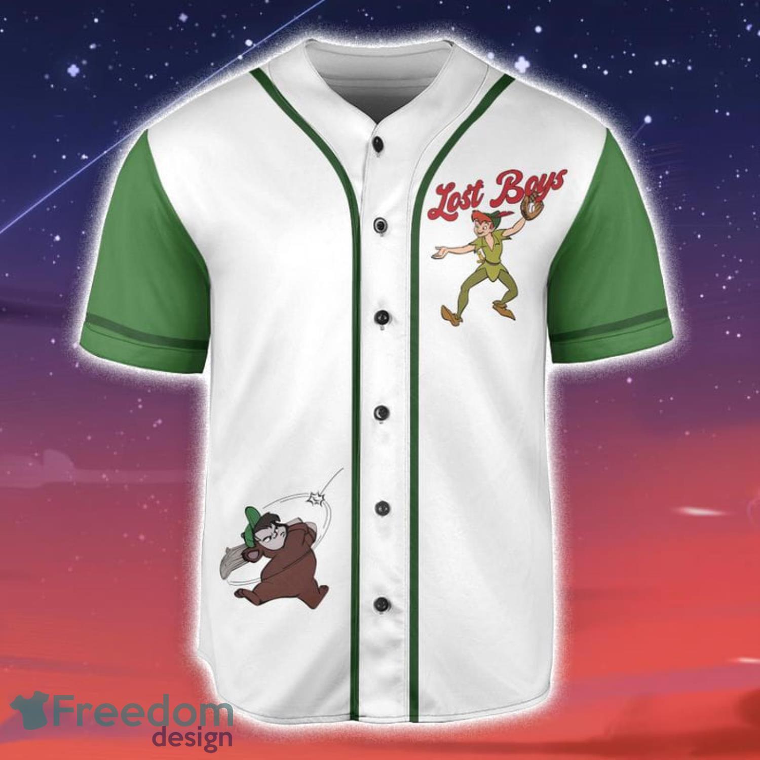 Peter Pan Lost Boys All Over Print Baseball Jersey Shirt Summer